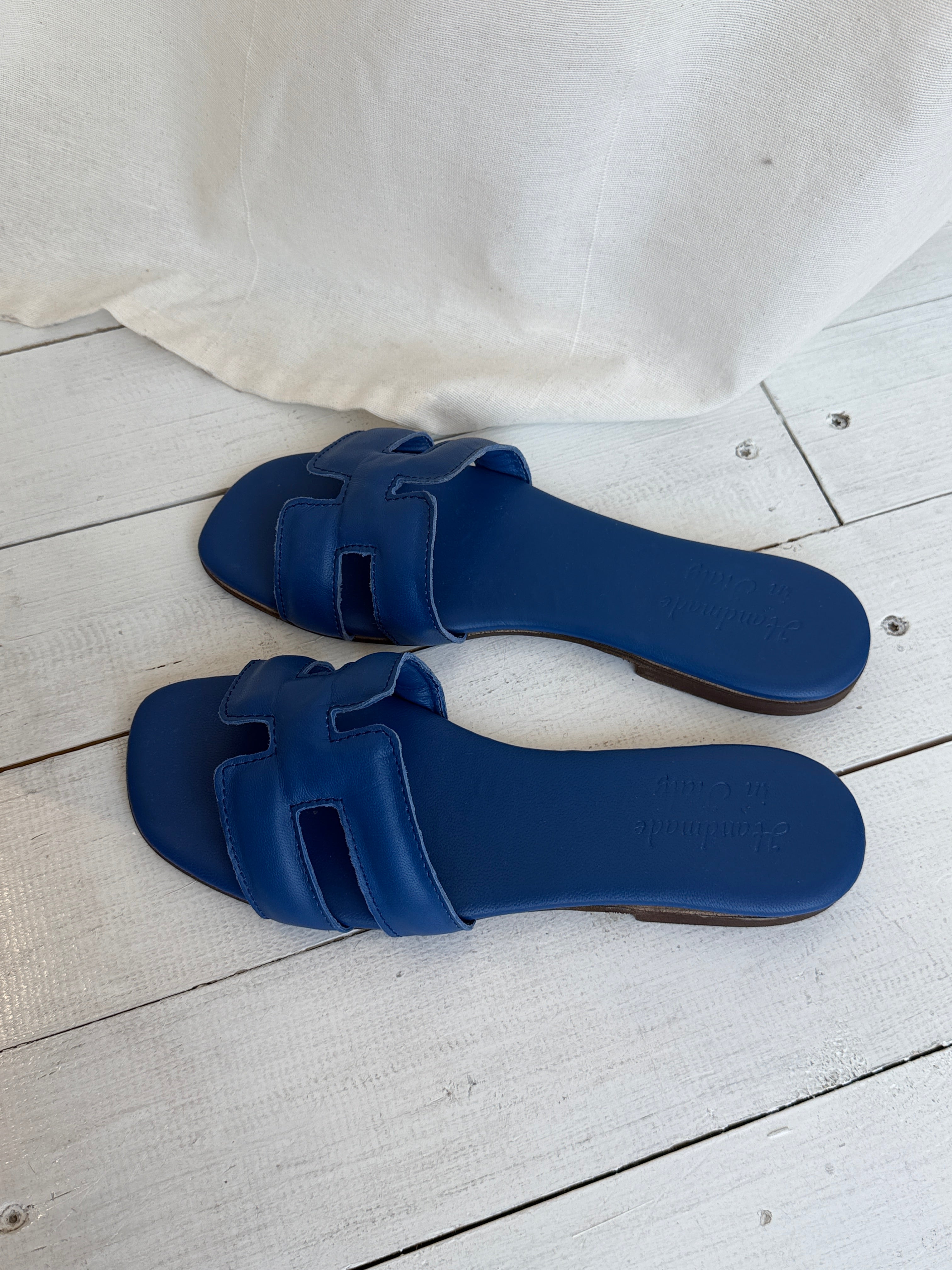 Ciabattina H in pelle Noa