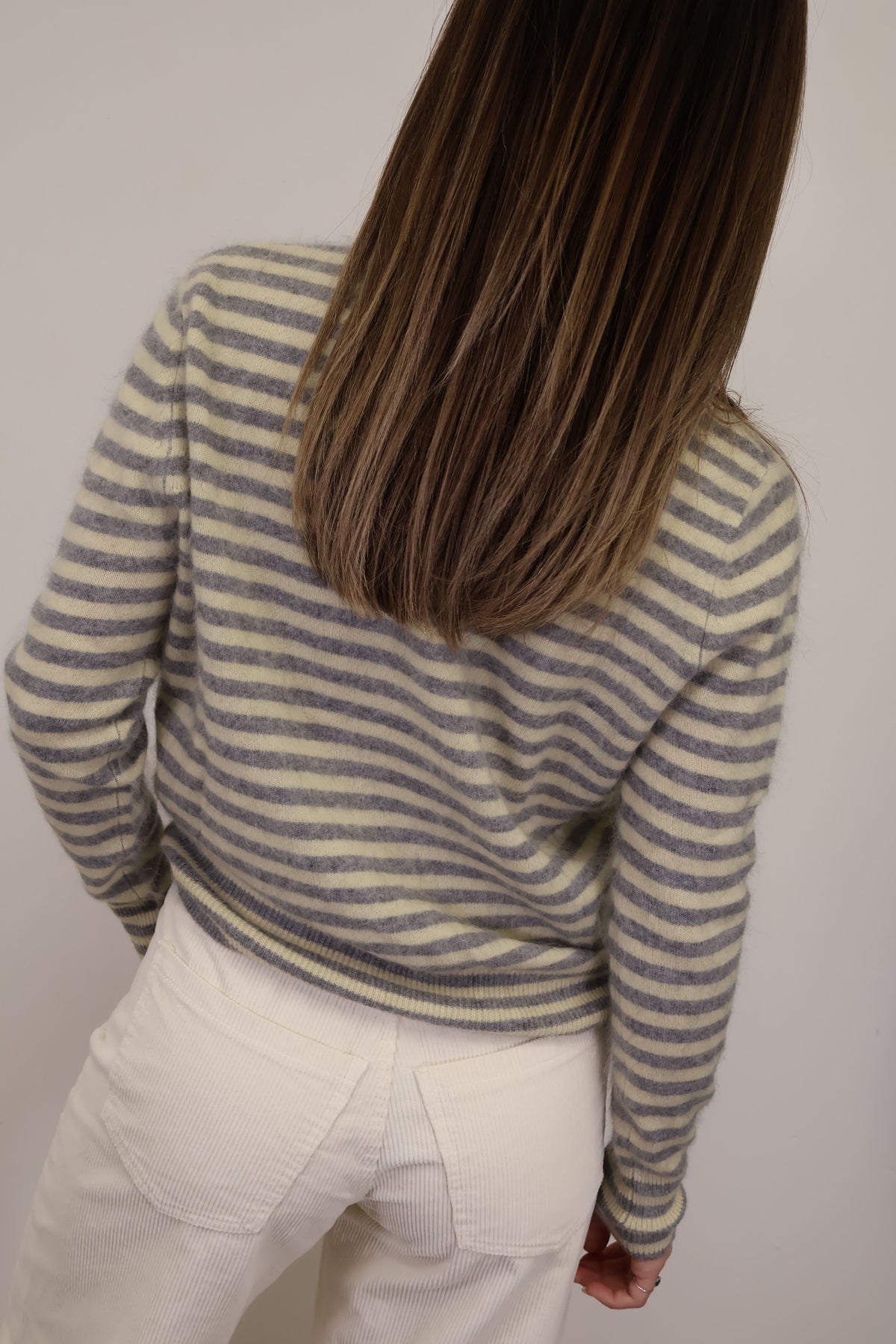 Maglione girocollo righe grigio Tensione In