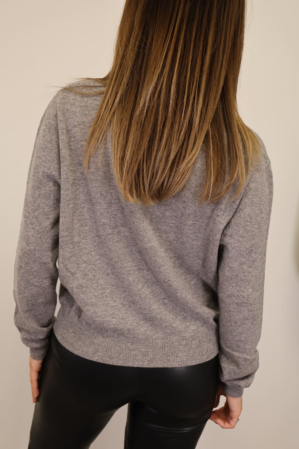 Polo in maglia 5 bottoni 100% lana grigio Tensione In
