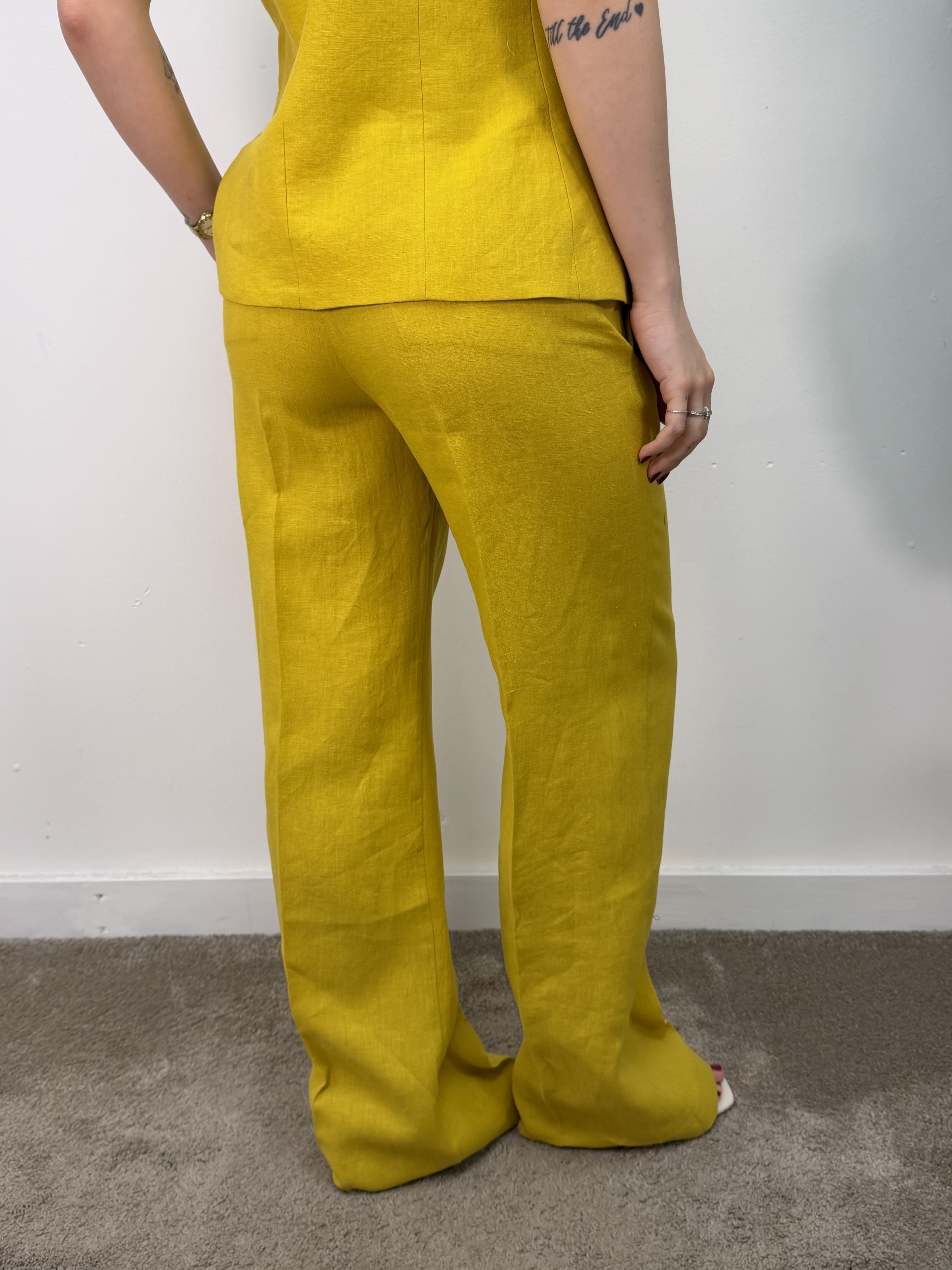 Pantalone 100% lino gamba dritta VICOLO