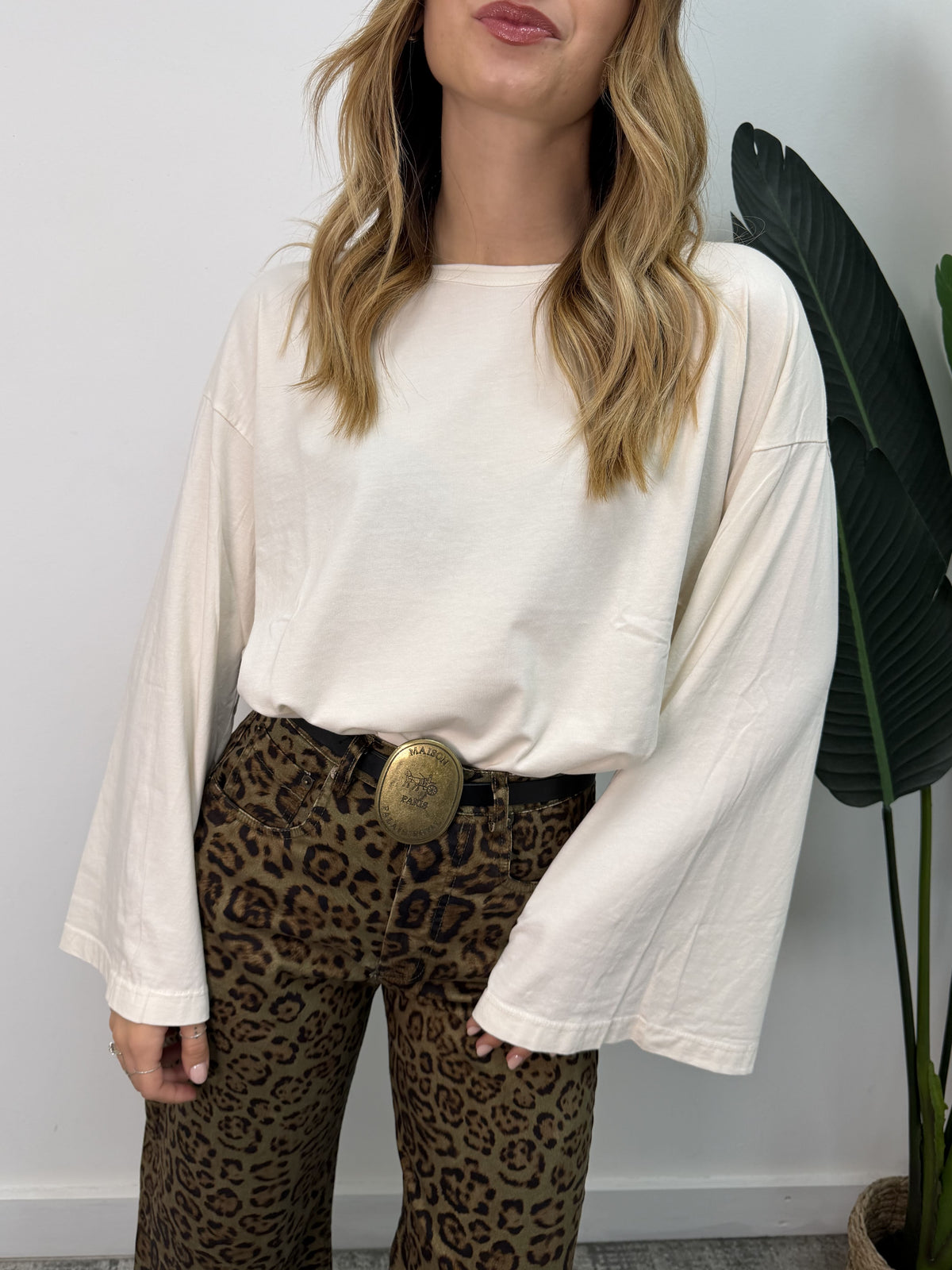 T-shirt manica campana in cotone HaveOne