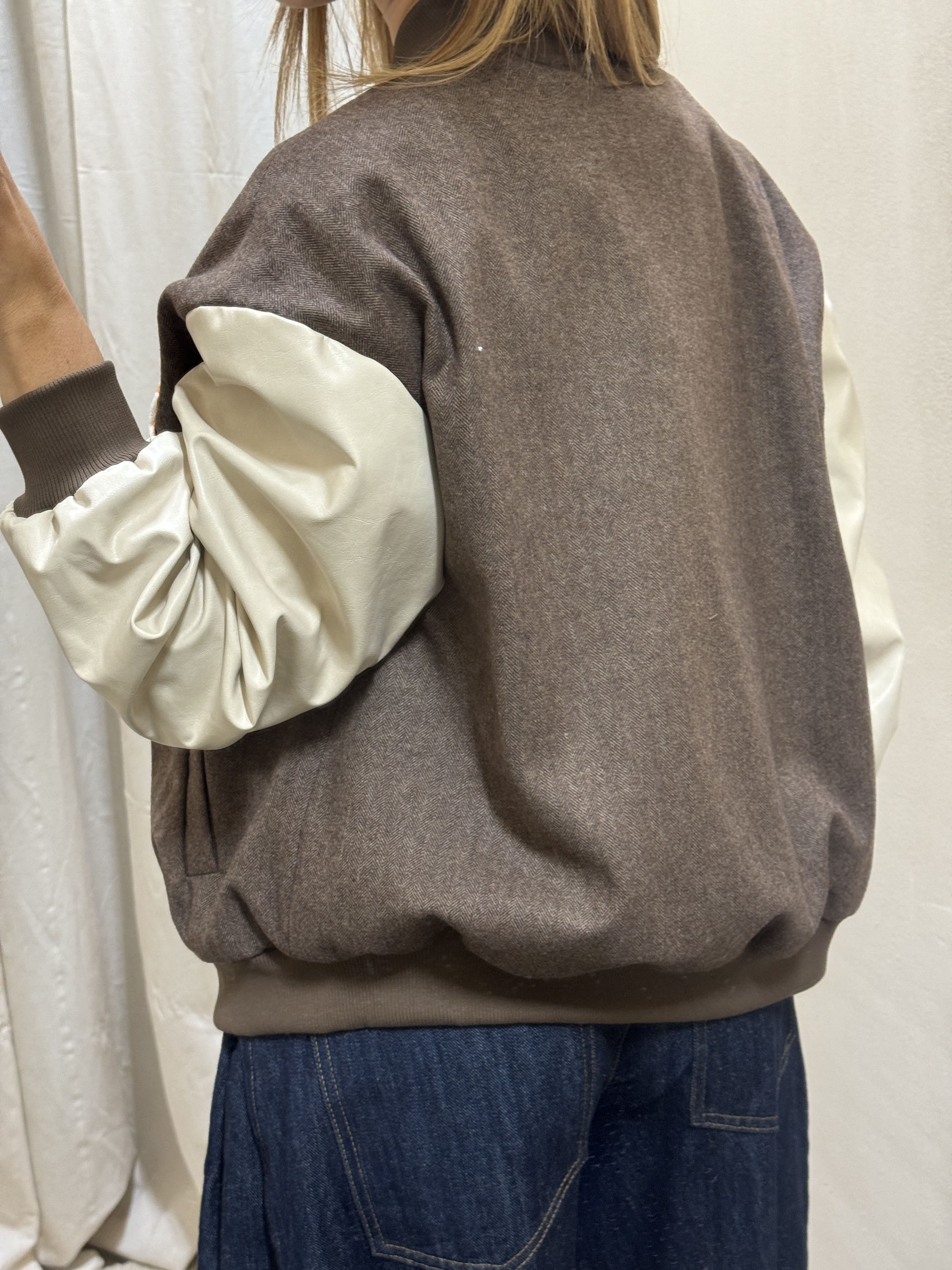 Bomber combinato con patch Susy Mix