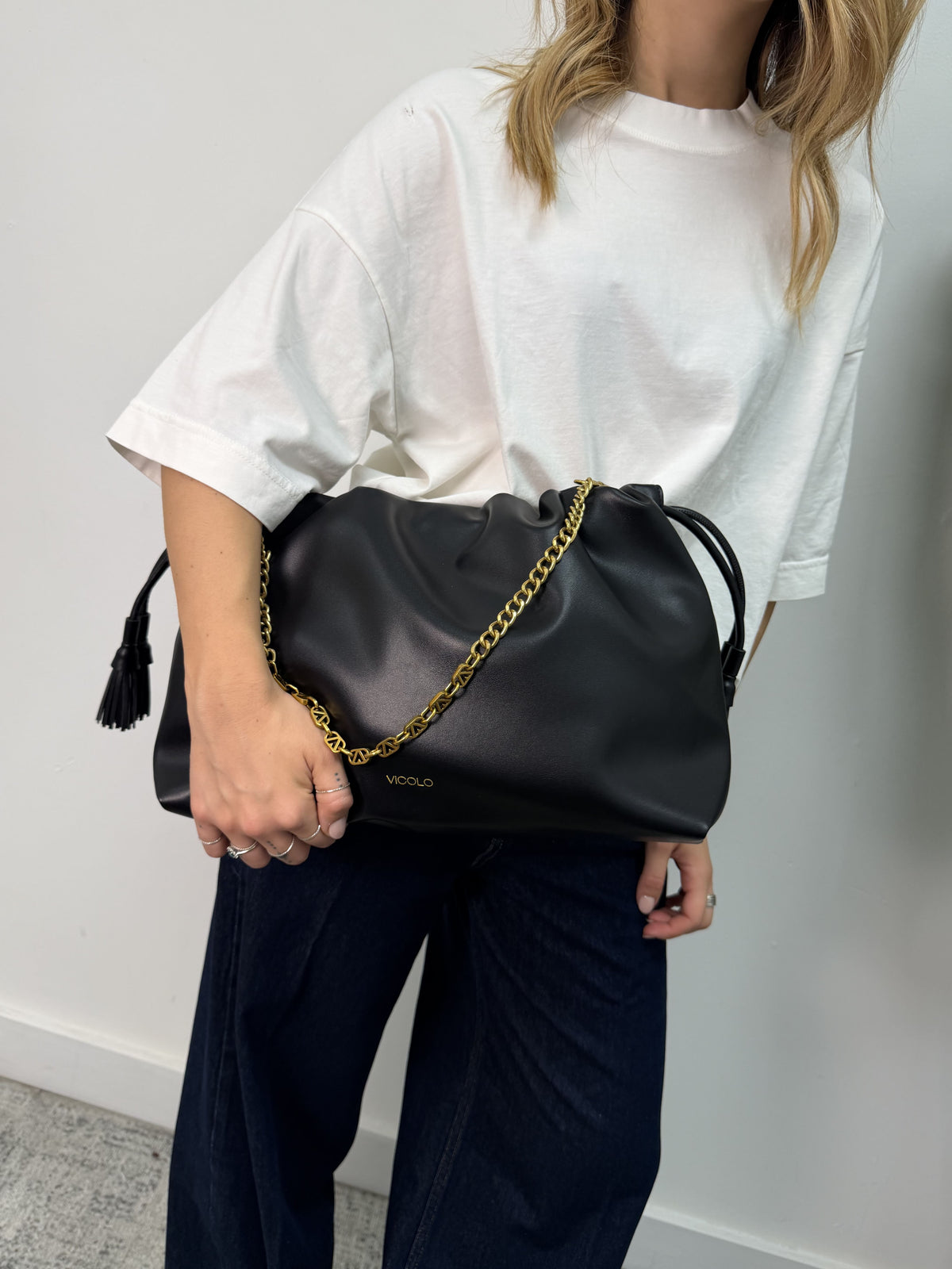 Borsa Tassel media con nappine Vicolo