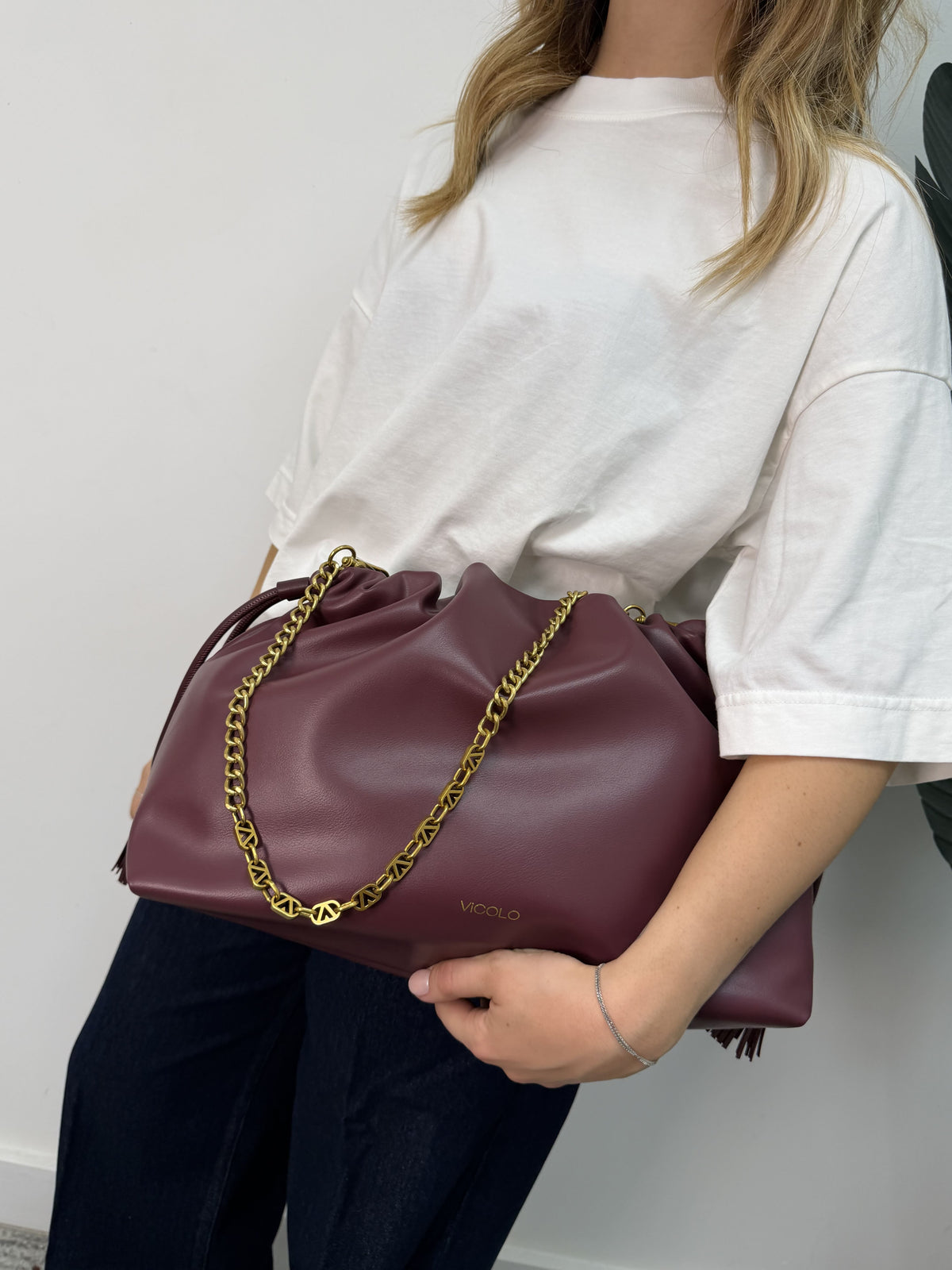 Borsa Tassel media con nappine Vicolo