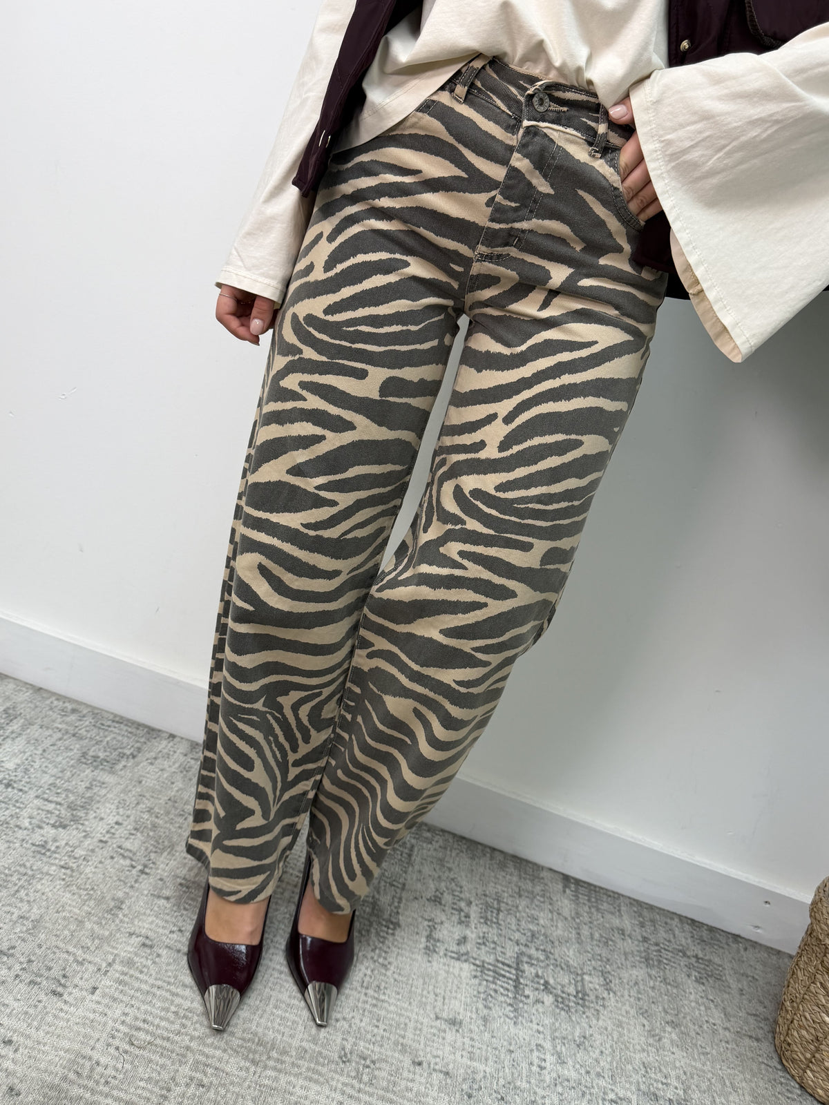 Jeans Eva fantasia zebra Dixie