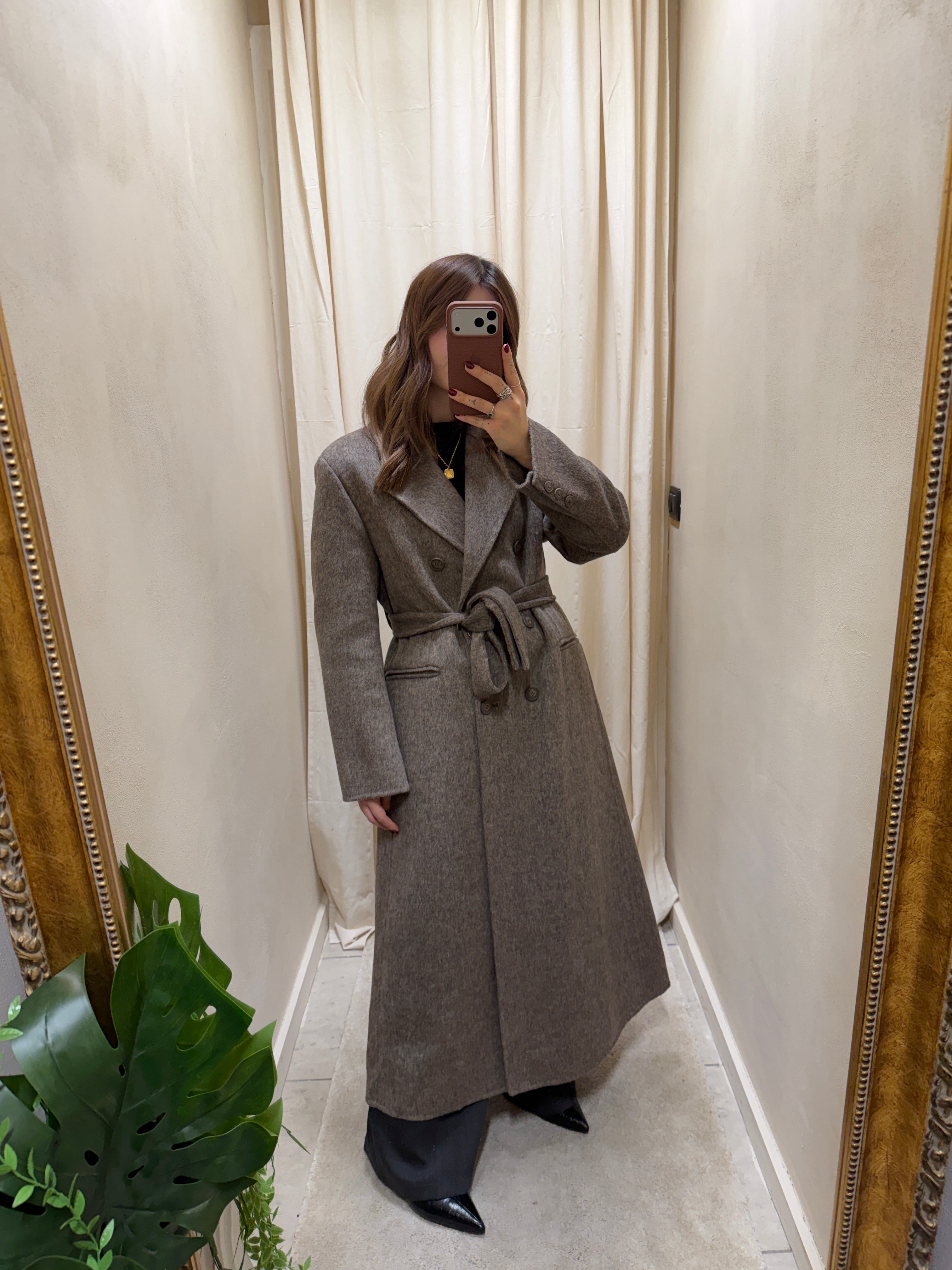 Cappotto doppiopetto strutturato con fusciacca HaveOne