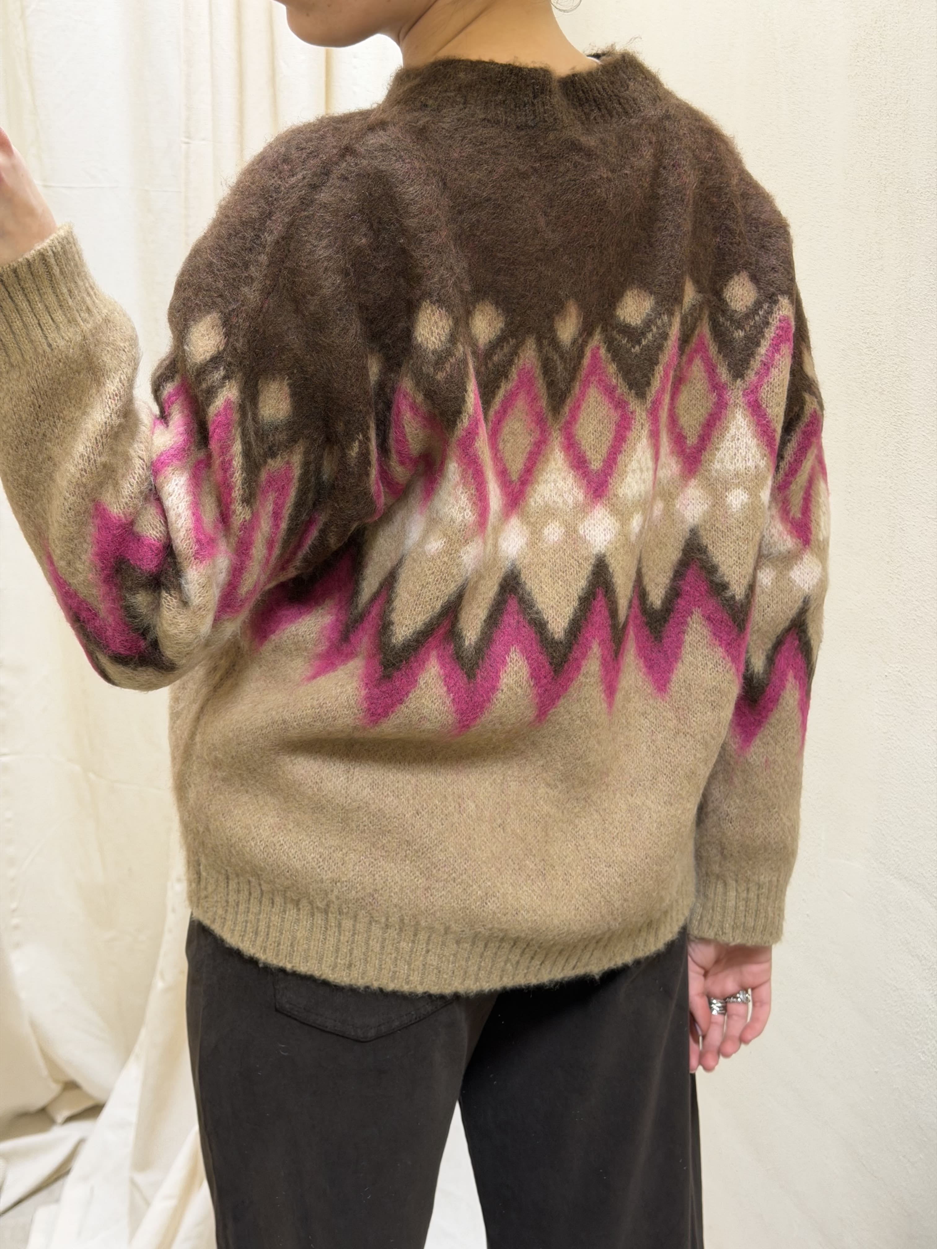 Maglione con greche misto lana Tensione In