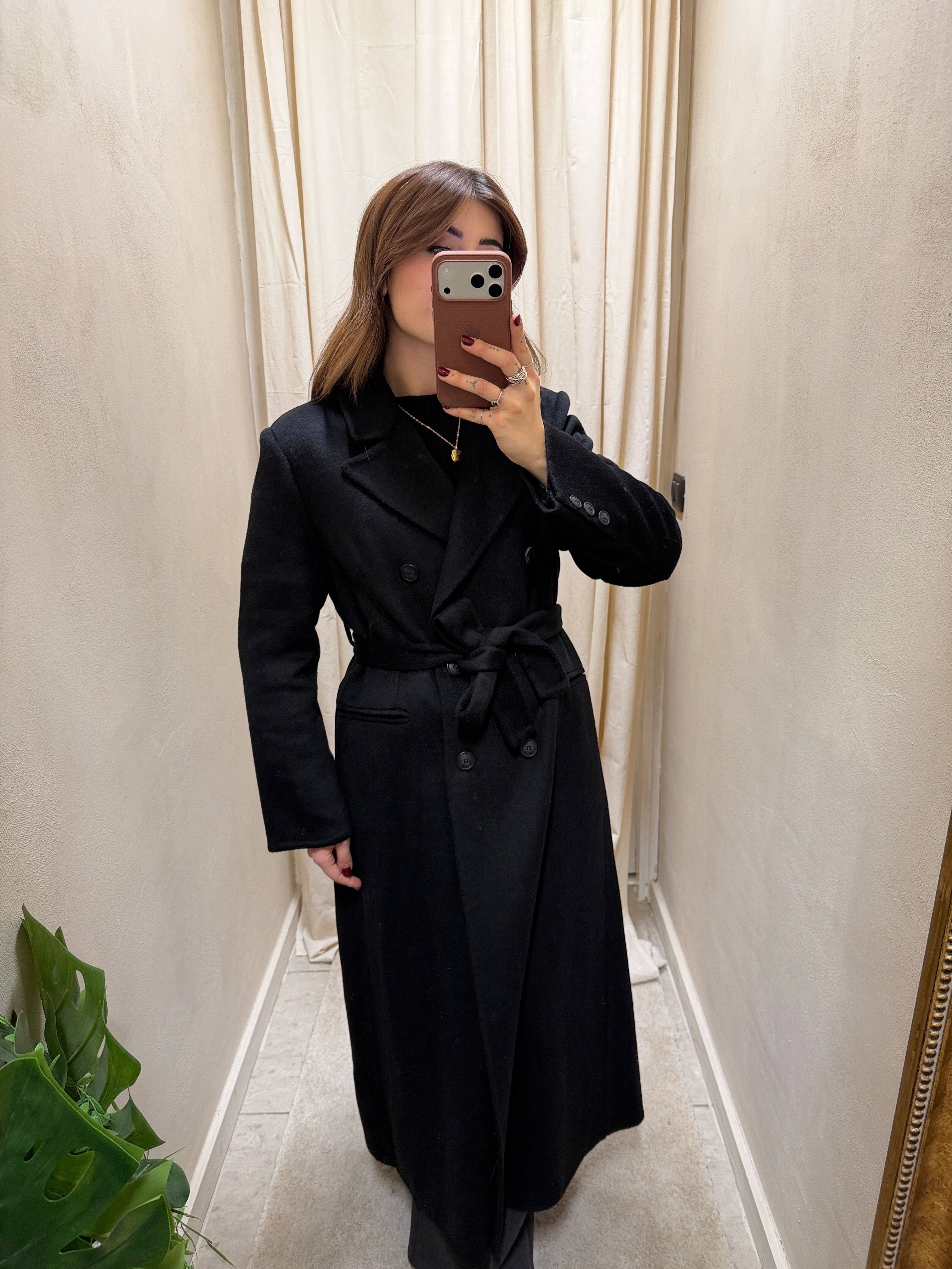 Cappotto doppiopetto strutturato con fusciacca HaveOne