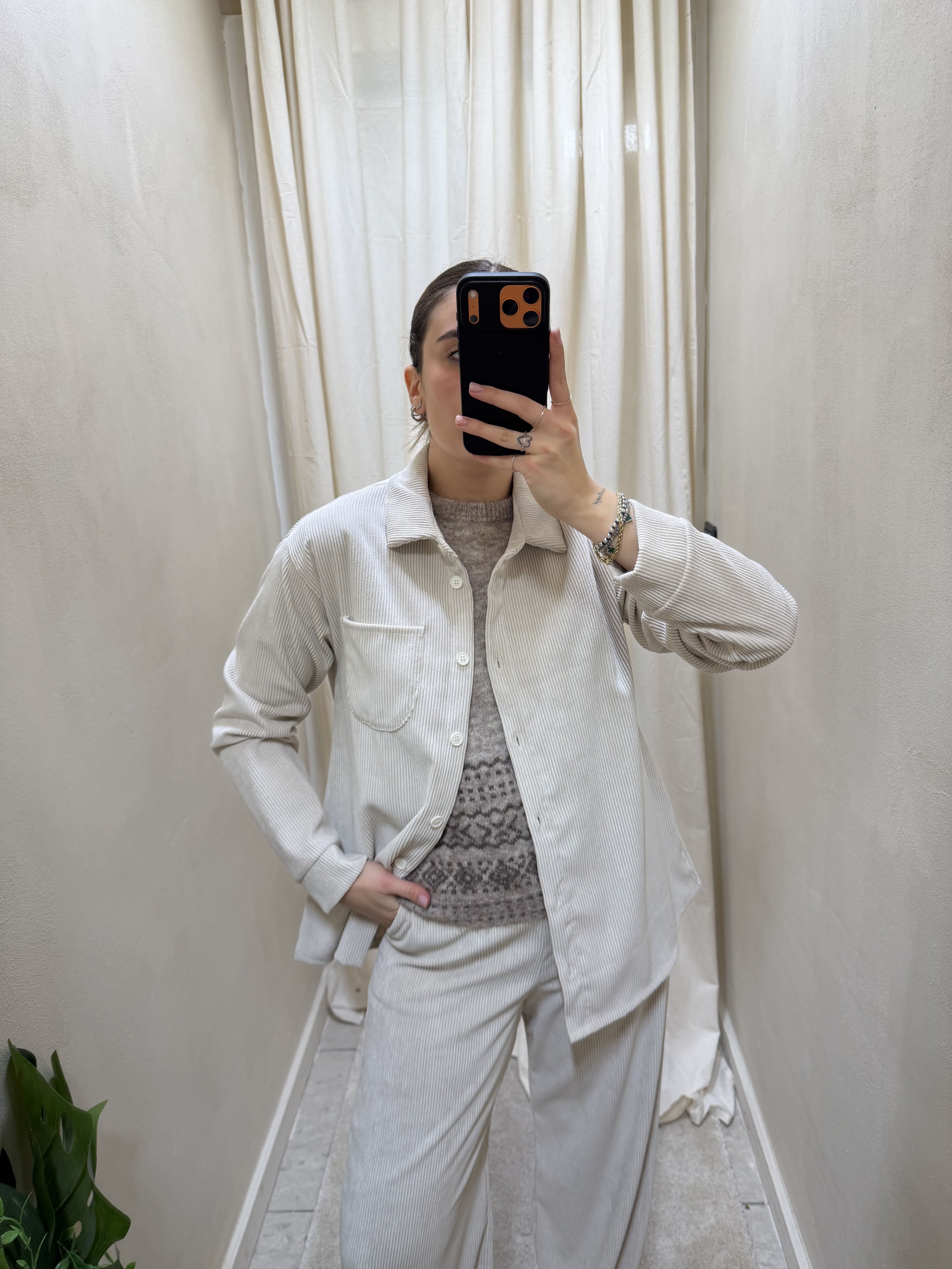 Camicia over in velluto rocciatore MyD