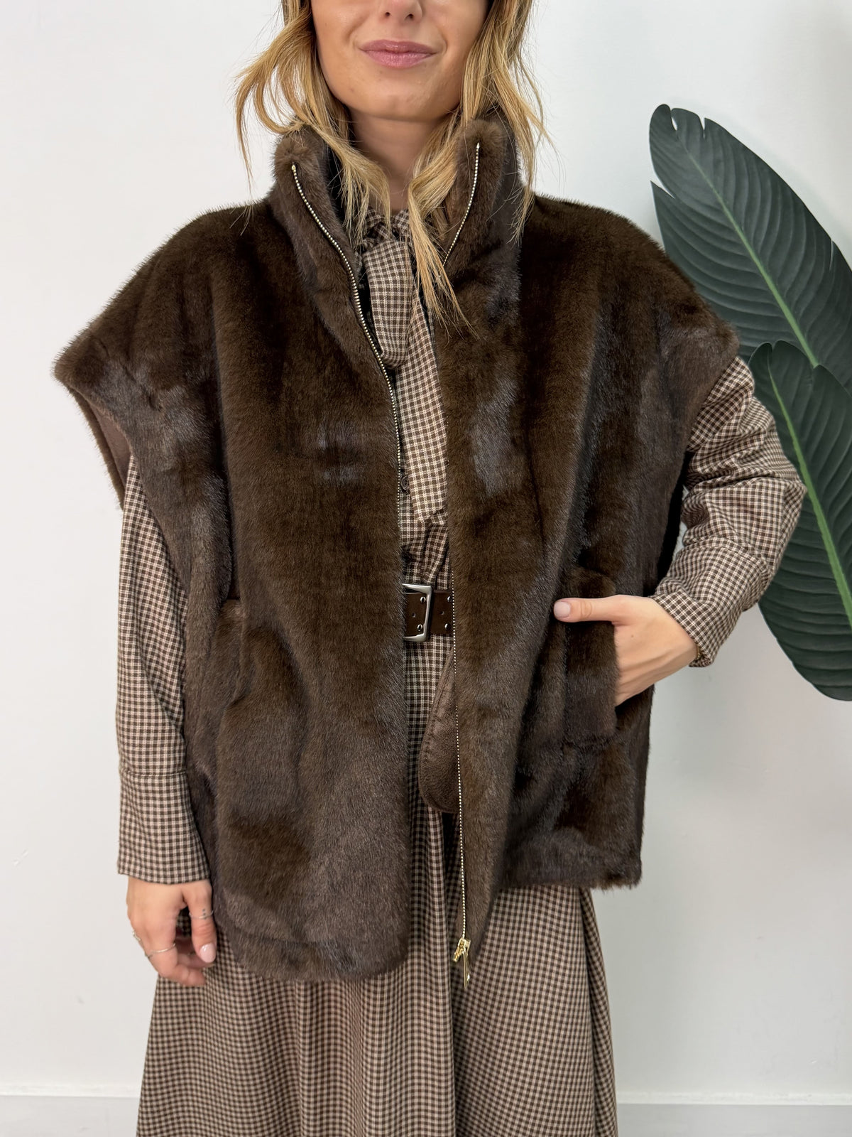 Gilet over in ecopelliccia MyD