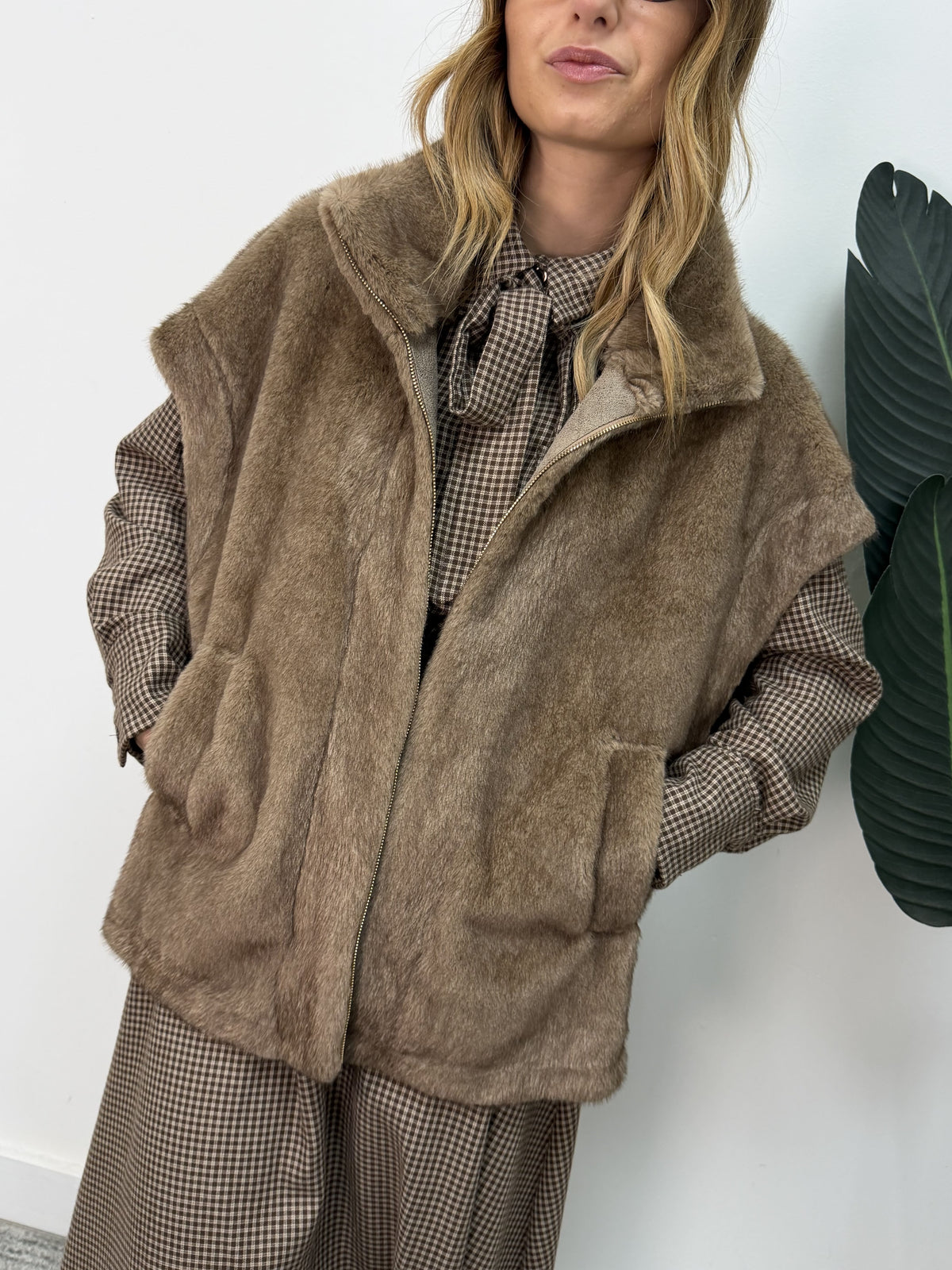 Gilet over in ecopelliccia MyD