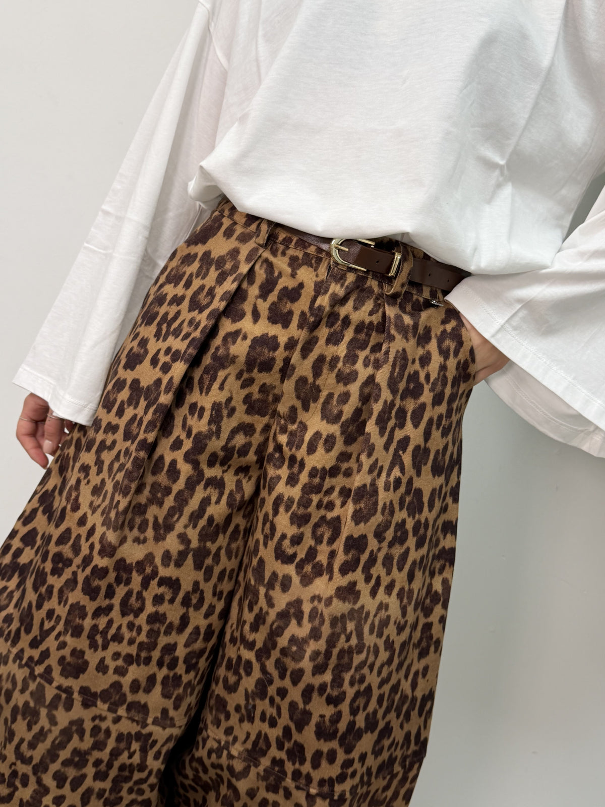 Pantalone gaucho balloon animalier Dixie