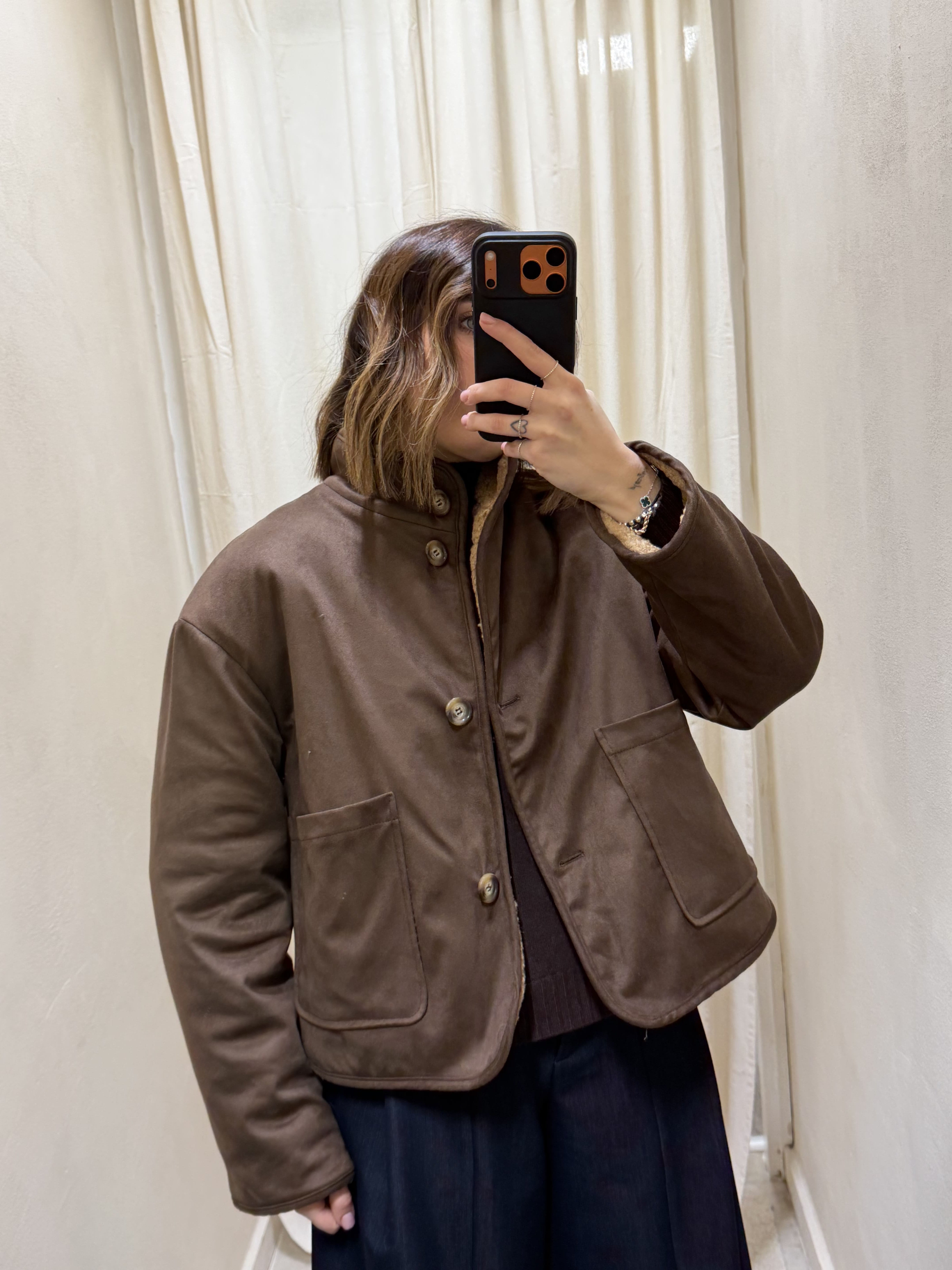 Giubbotto double face senza collo Susy Mix