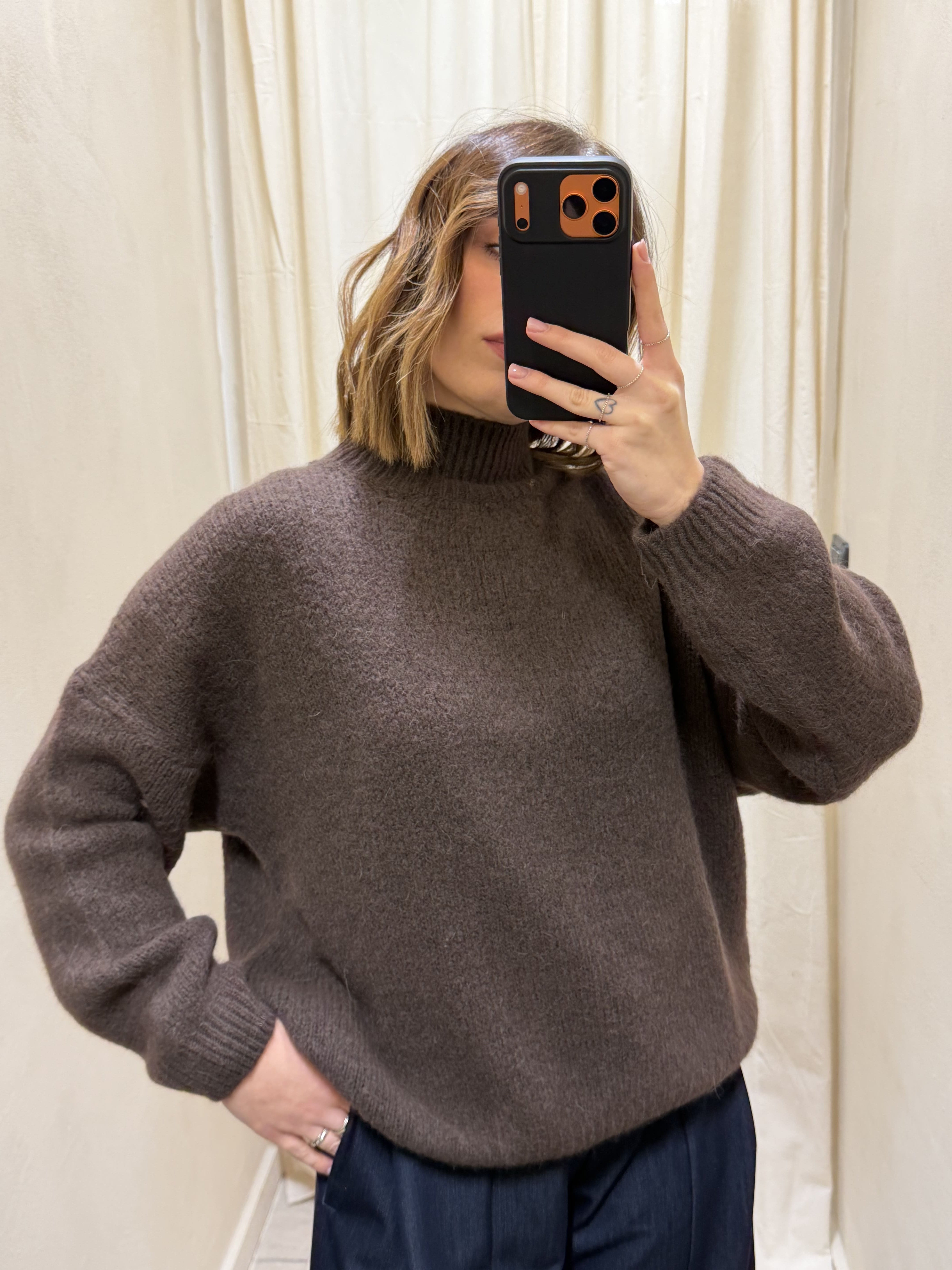 Maglione lupetto misto alpaca MyD