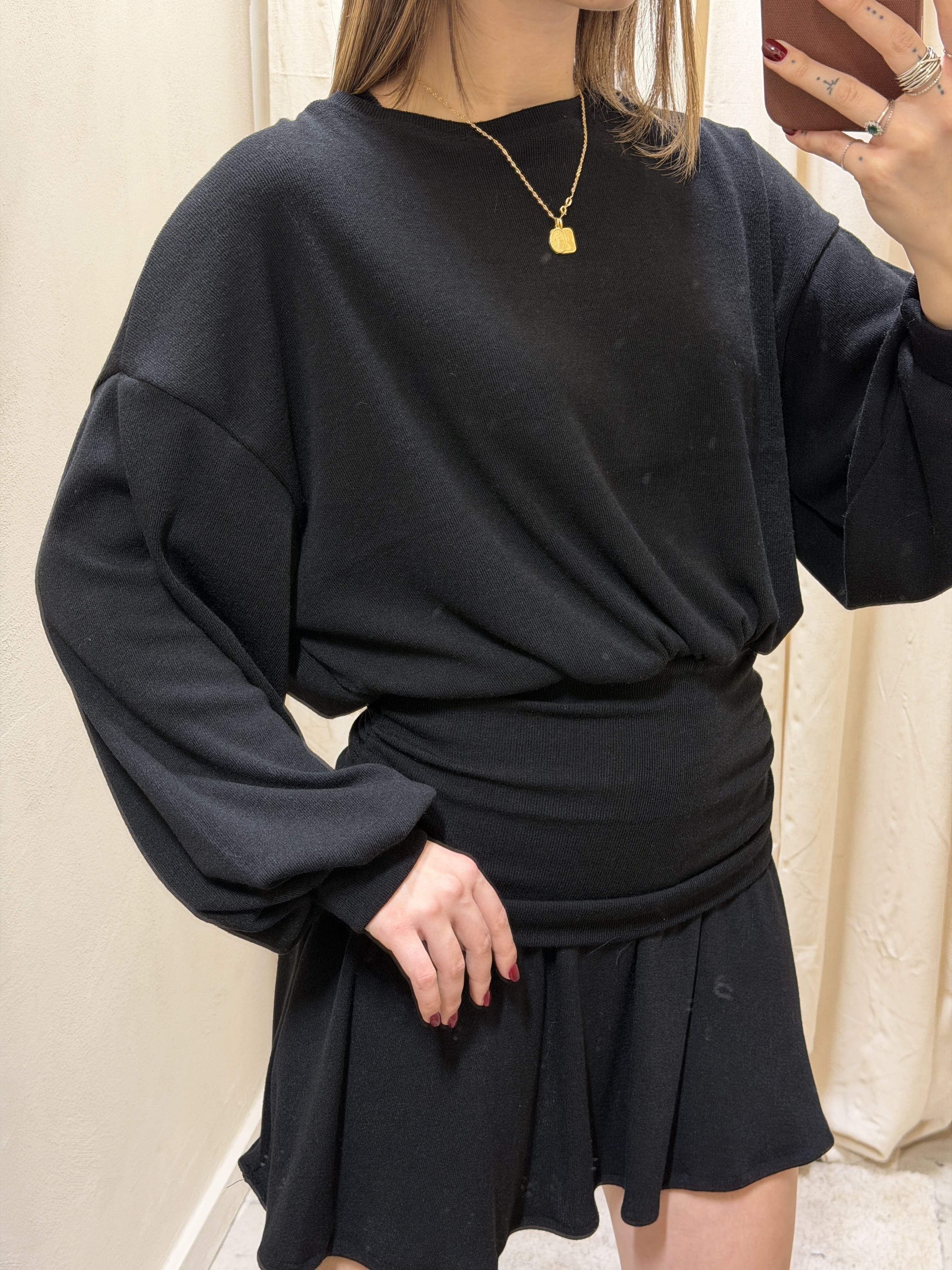 Abito in maglia con riprese in vita Tensione In