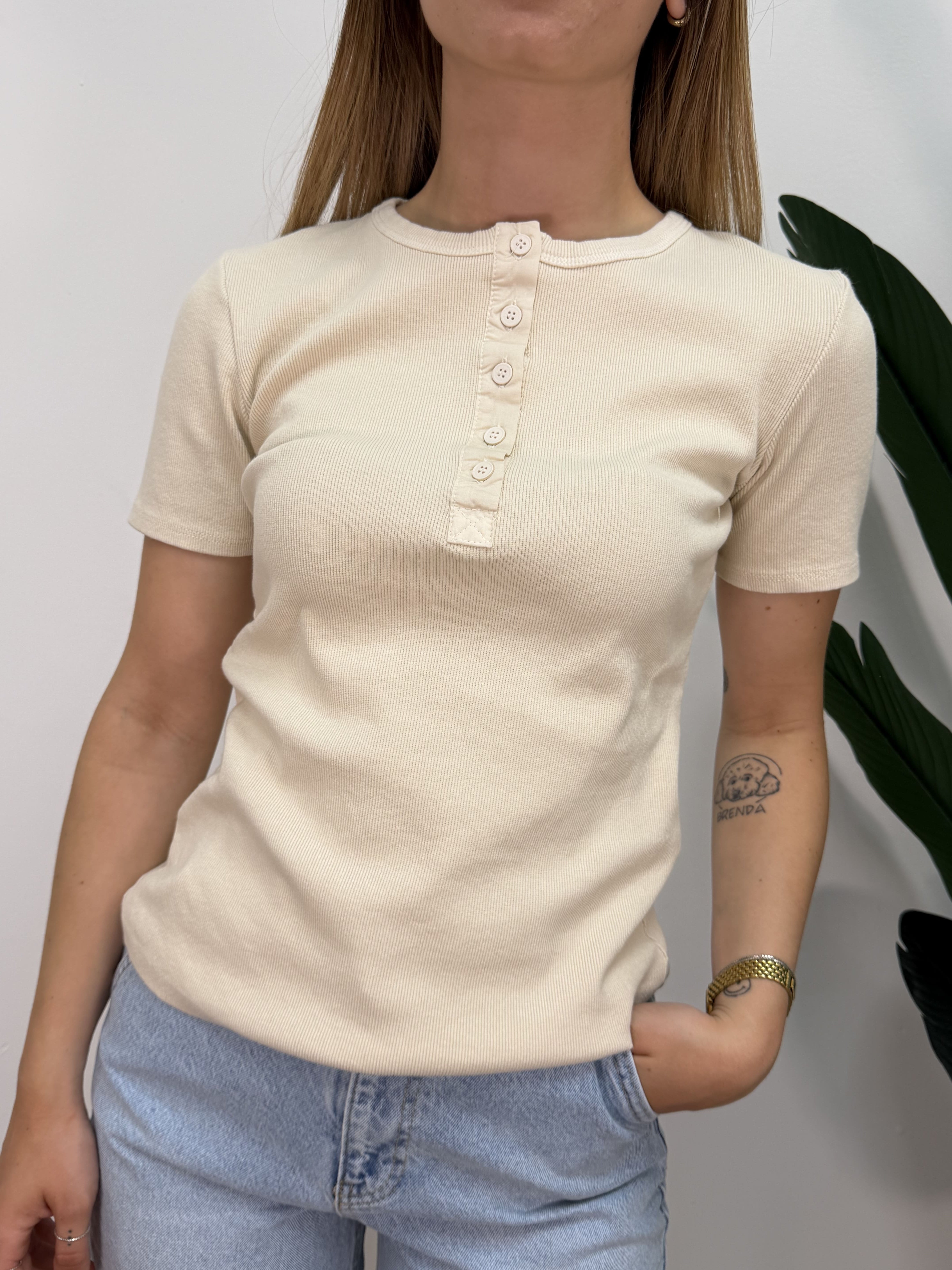T-Shirt serafino 100% cotone Tensione In