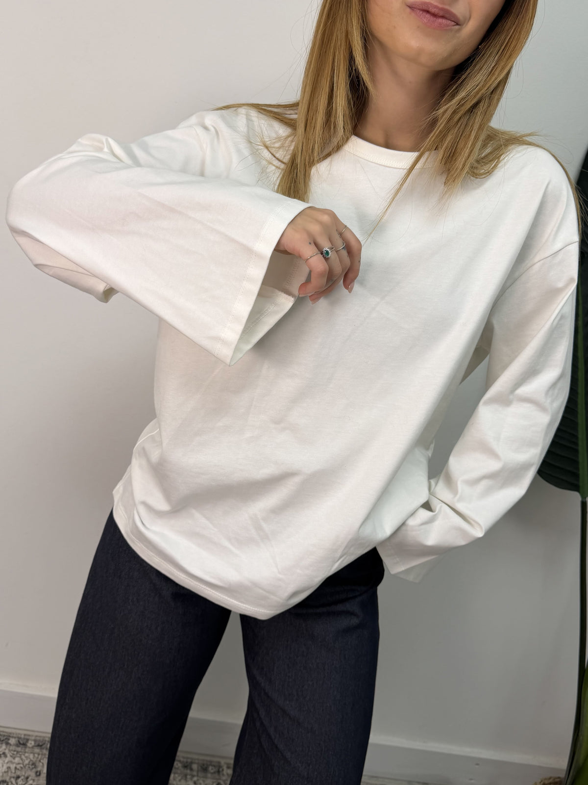 T-shirt in cotone maniche ampie Vicolo