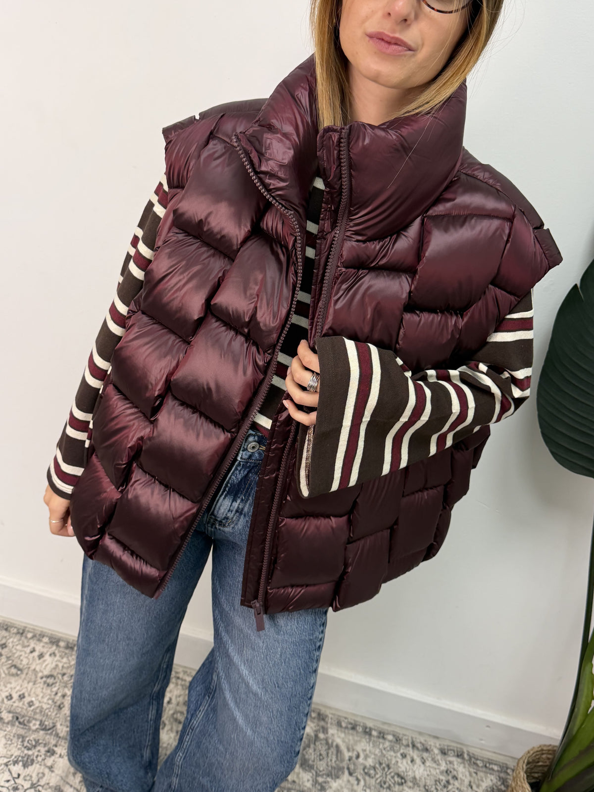 Gilet piumino over intrecciato Vicolo