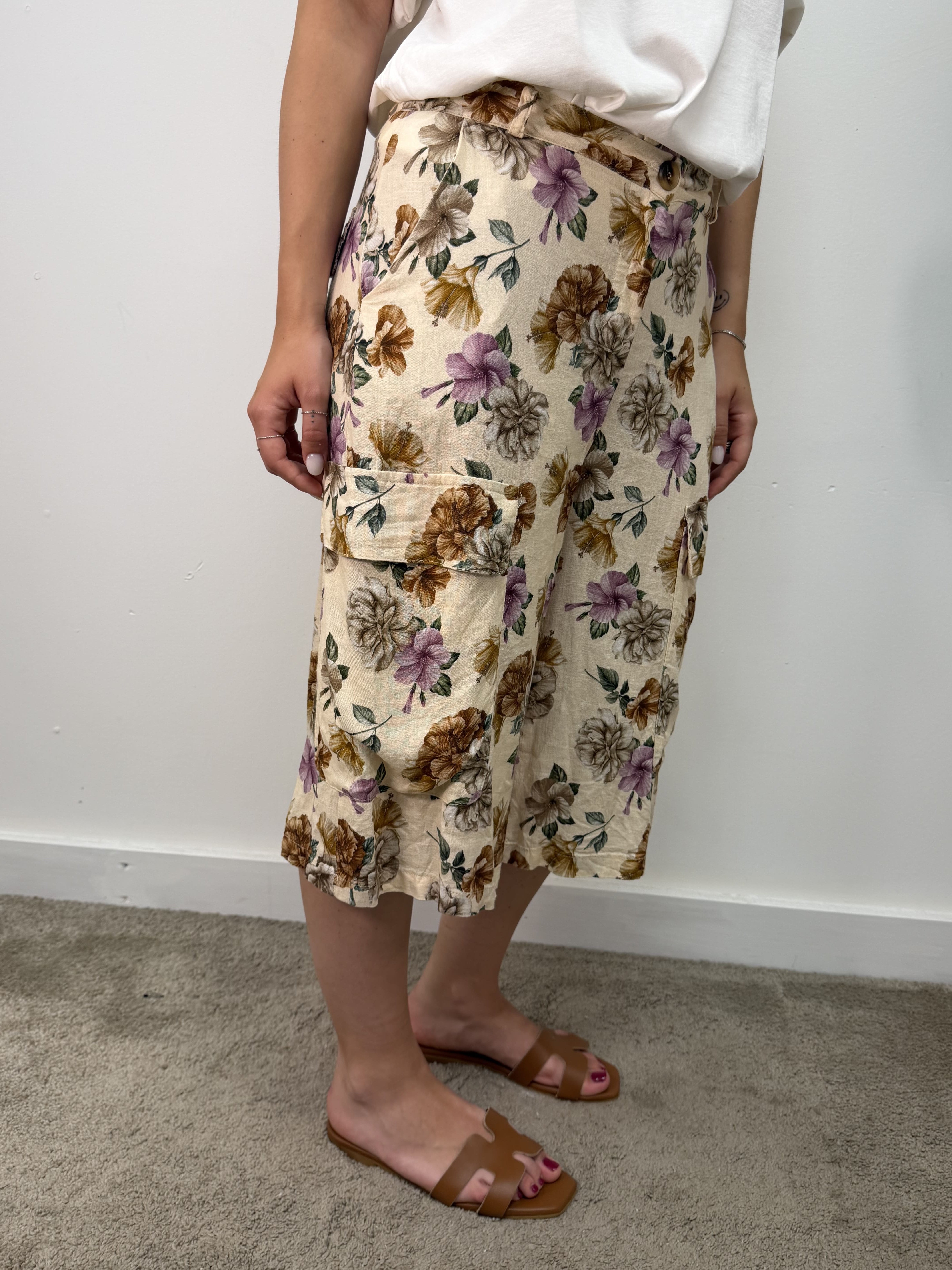 Bermuda cargo stampa floreale Susy Mix