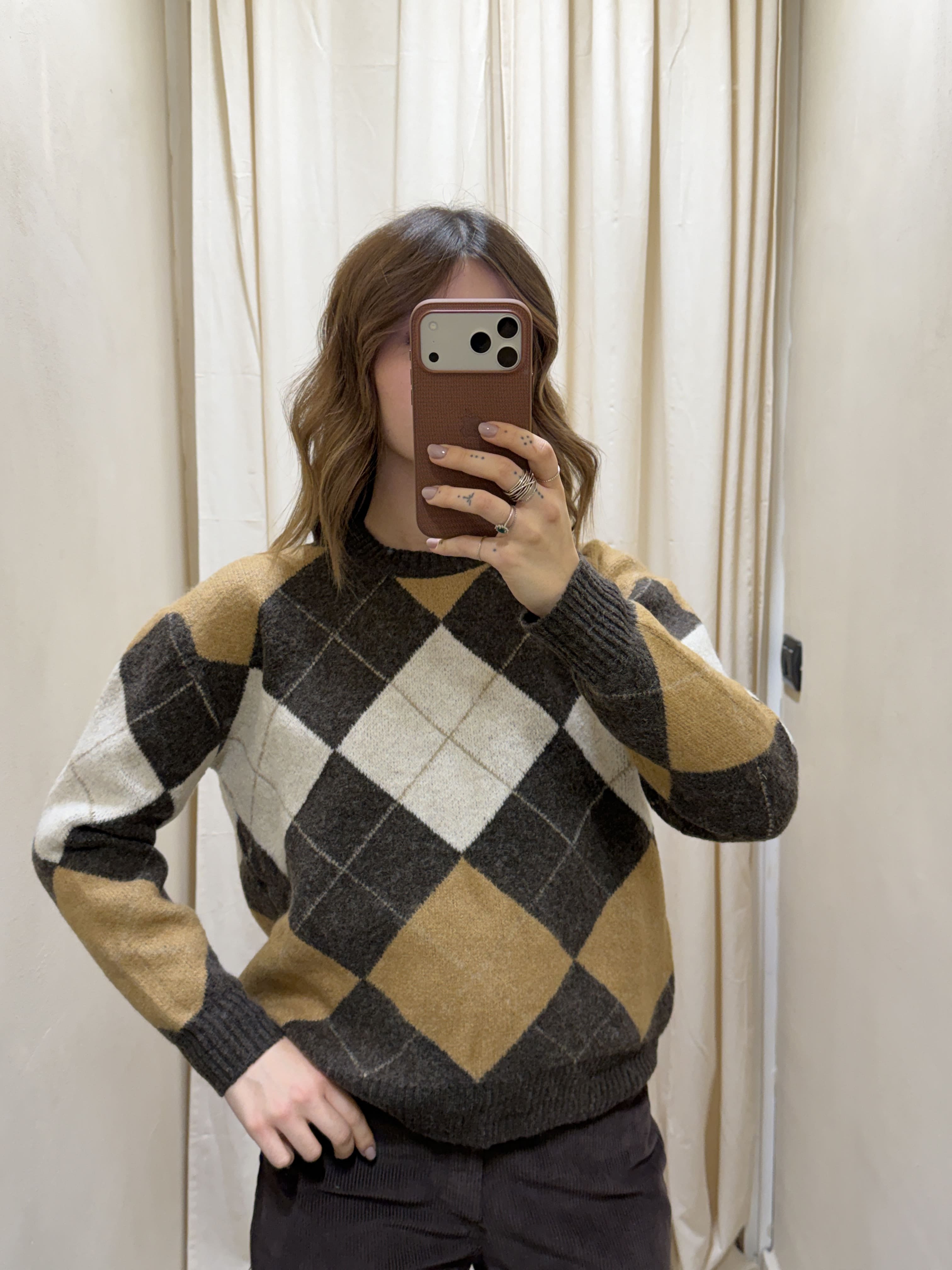 Maglione girocollo rombi Susy Mix