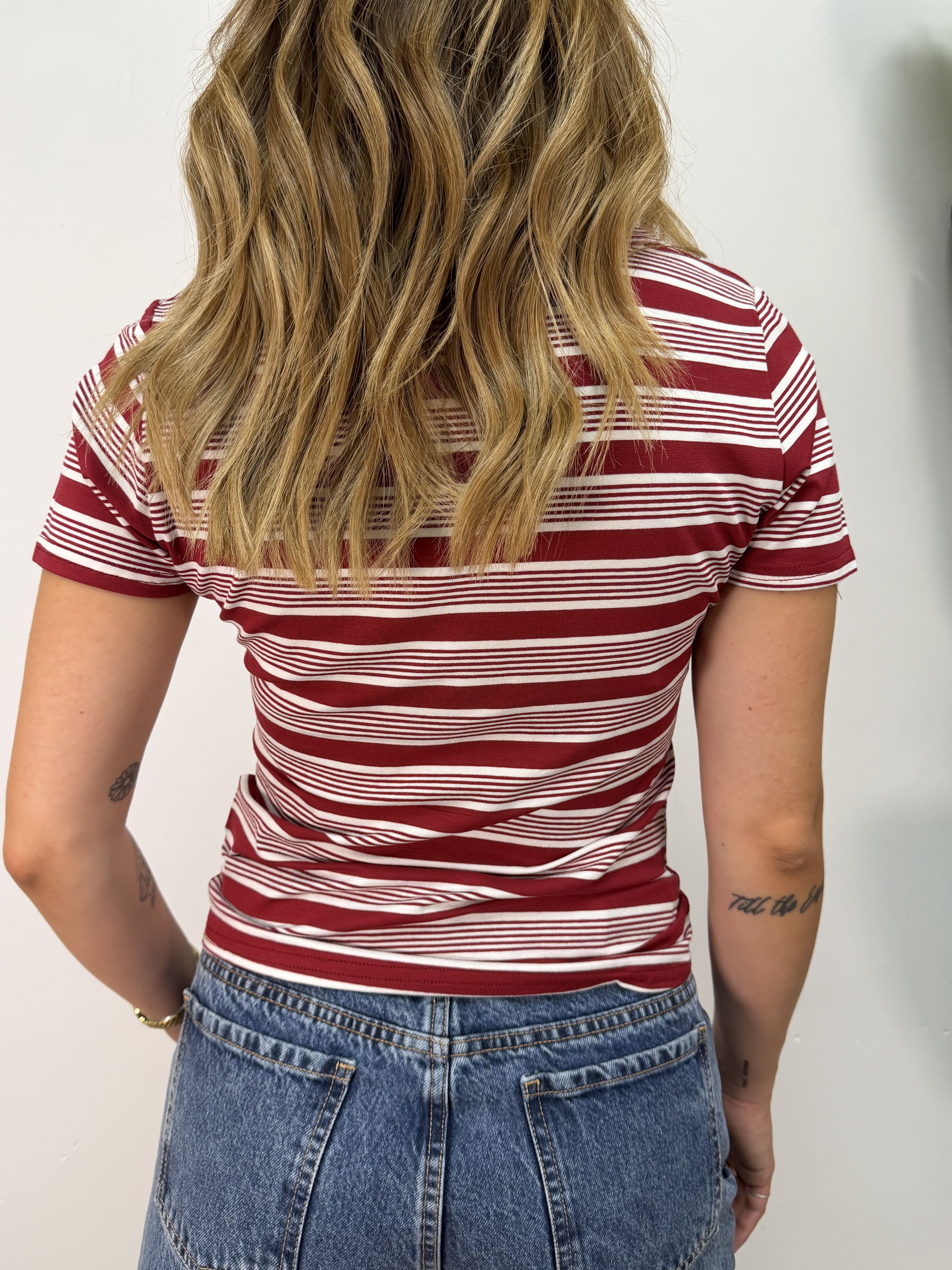Maglia serafino multi riga MyD