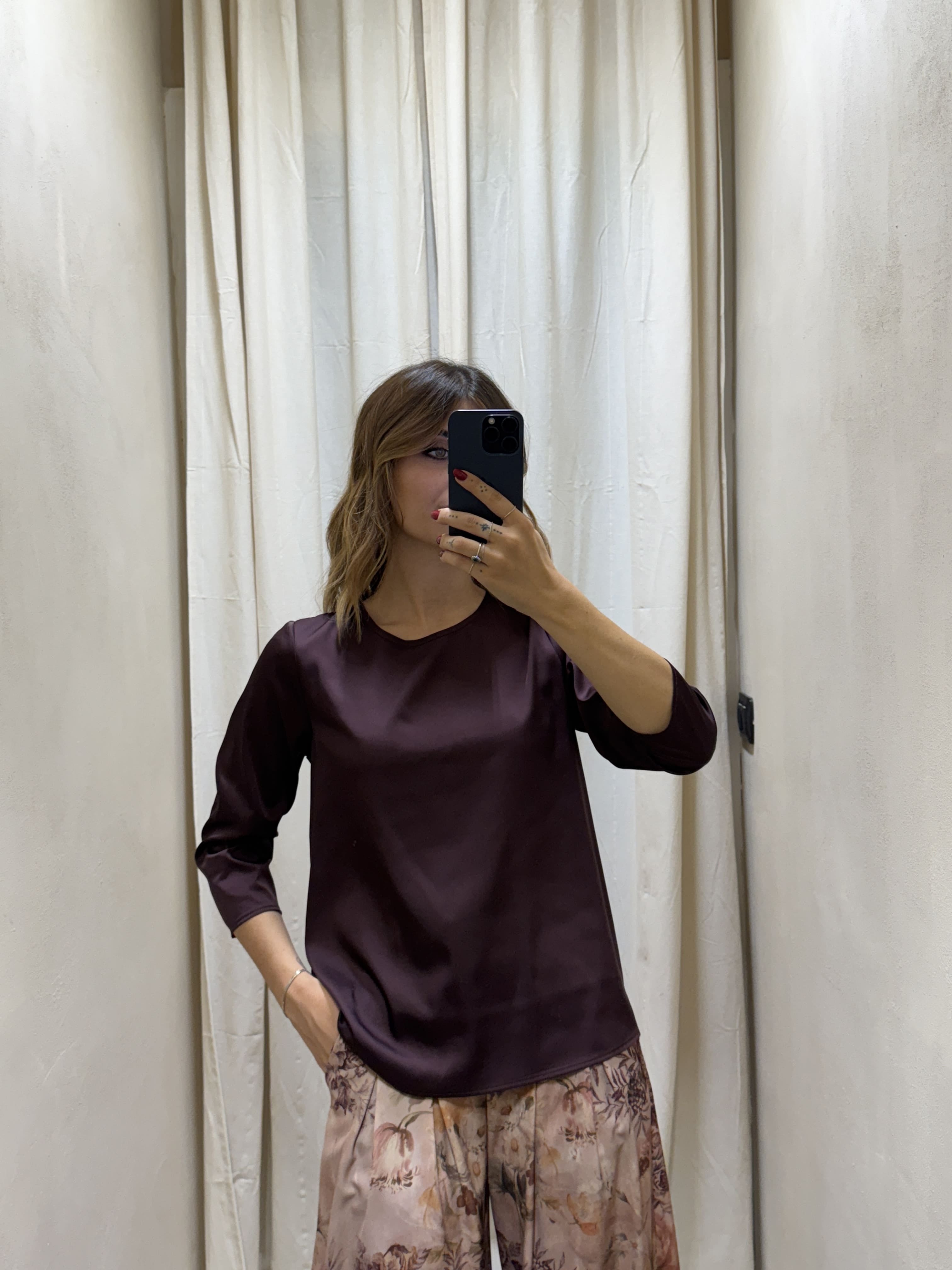 Maglia in viscosa scollo giro manica 3/4 Imperial
