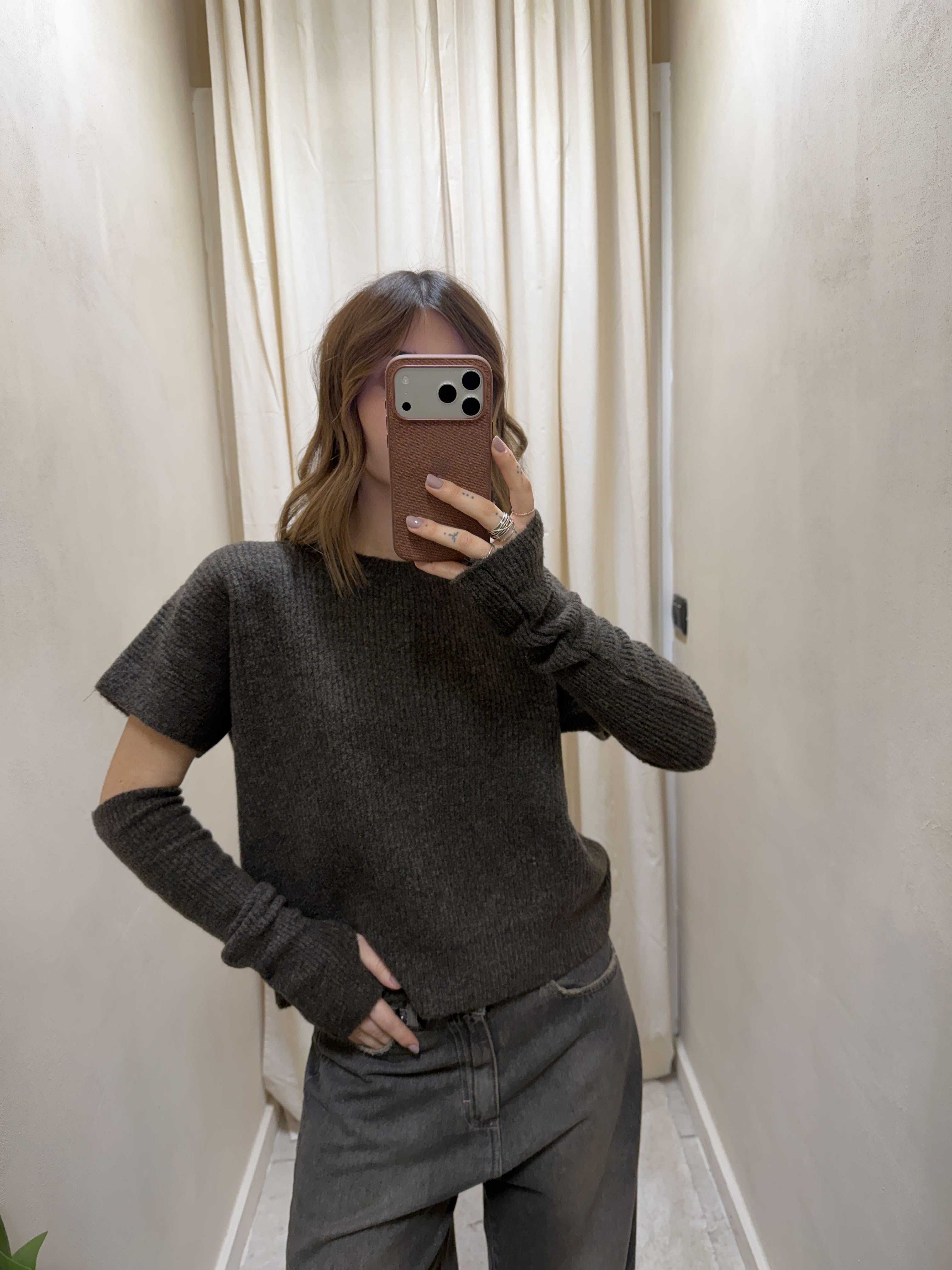 Maglia gilet con manicotti Susy Mix