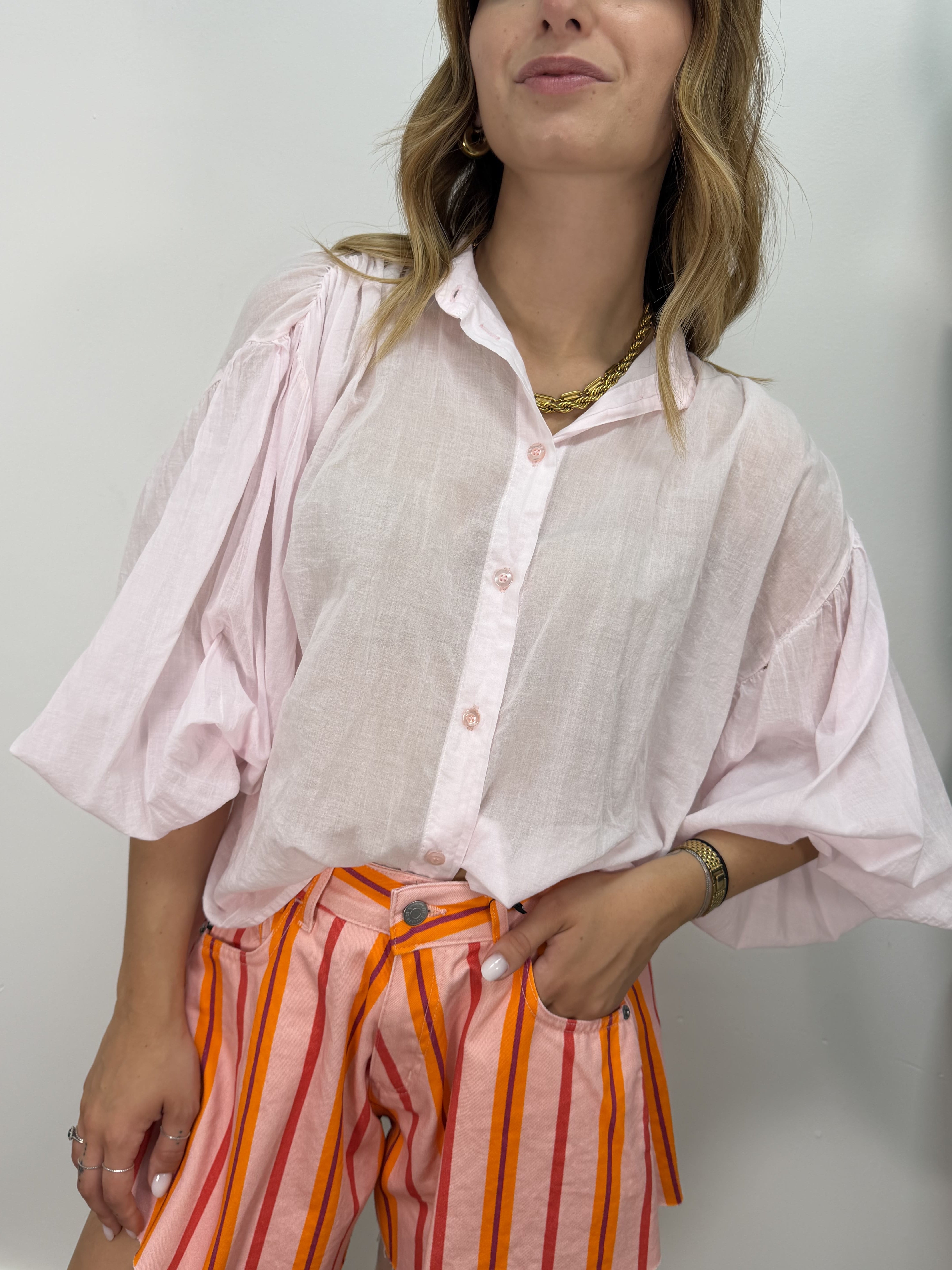 Camicia in mussola di cotone Tensione In