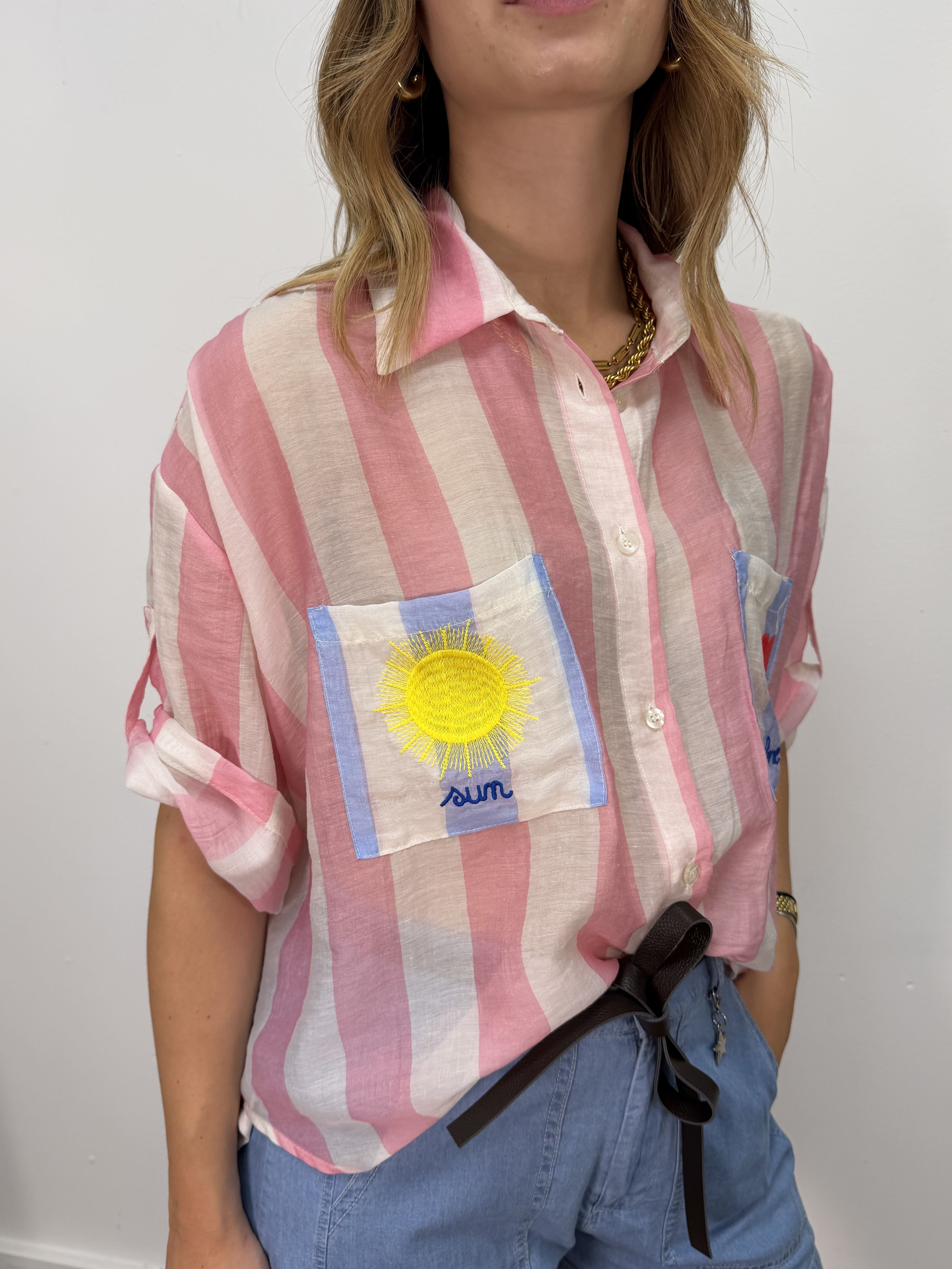 Camicia ricami SUN/LOVE Tensione In
