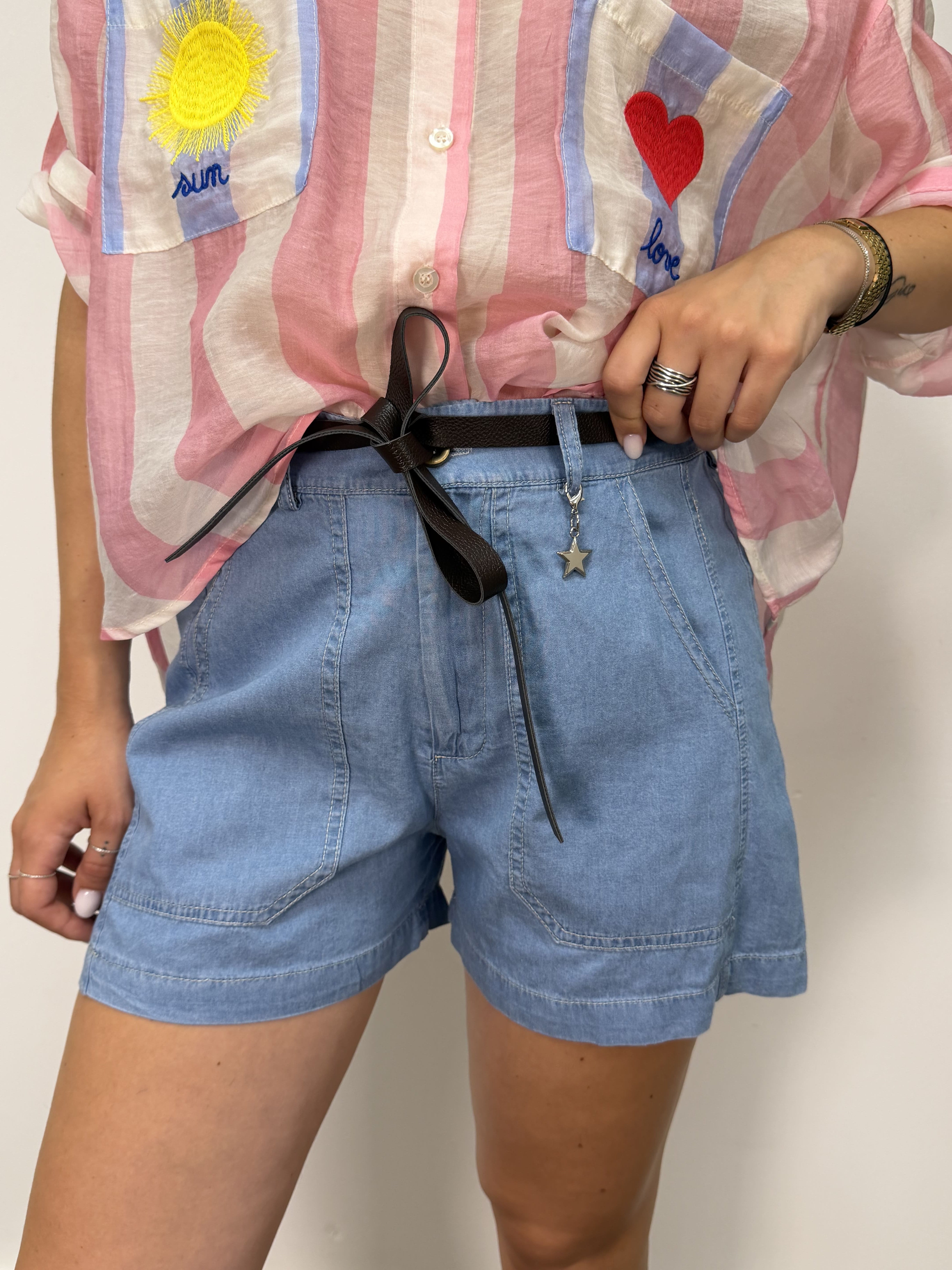 Short "Stellina" denim chambray Susy Mix