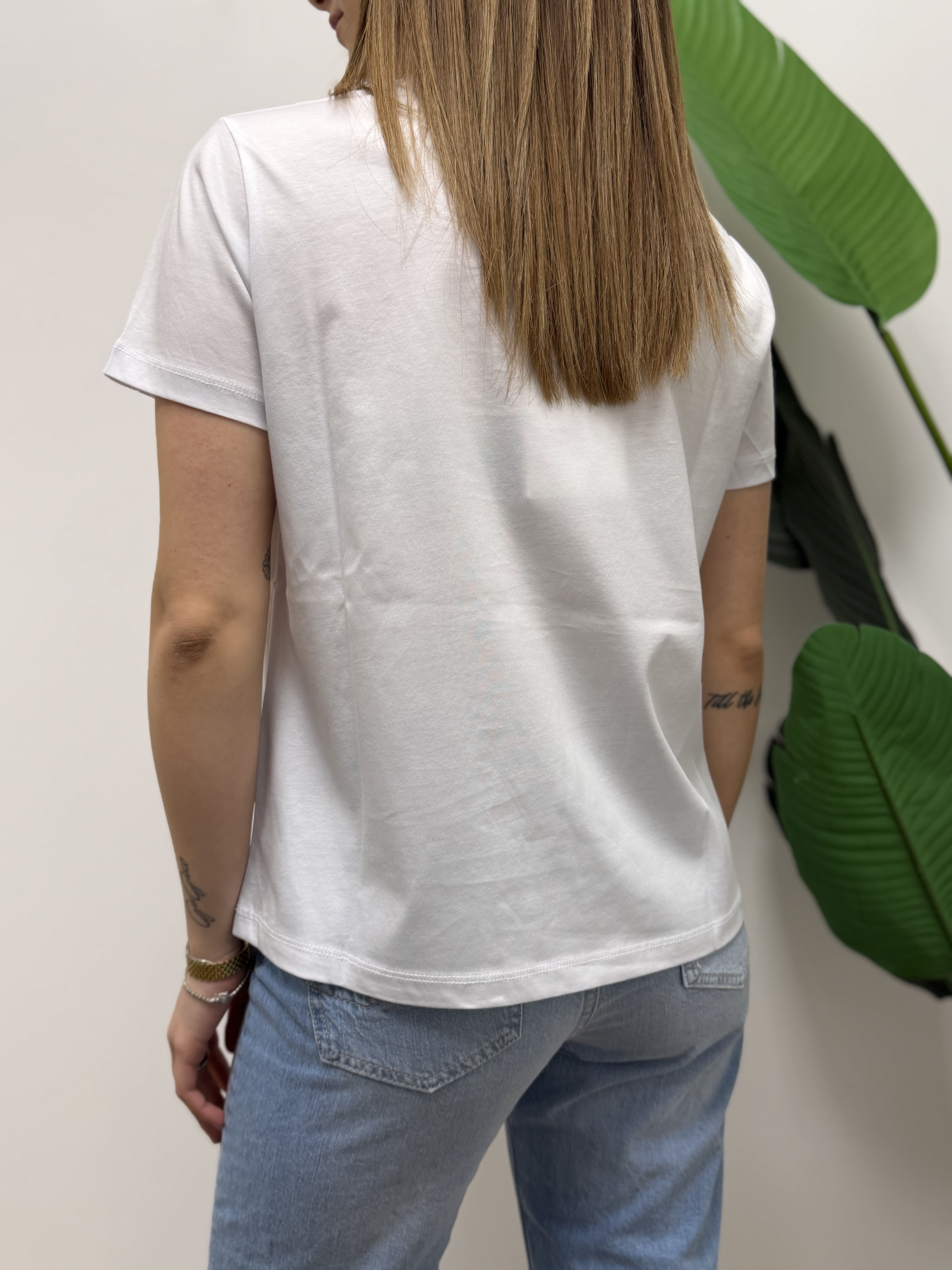 T-shirt girocollo in cotone Tensione In