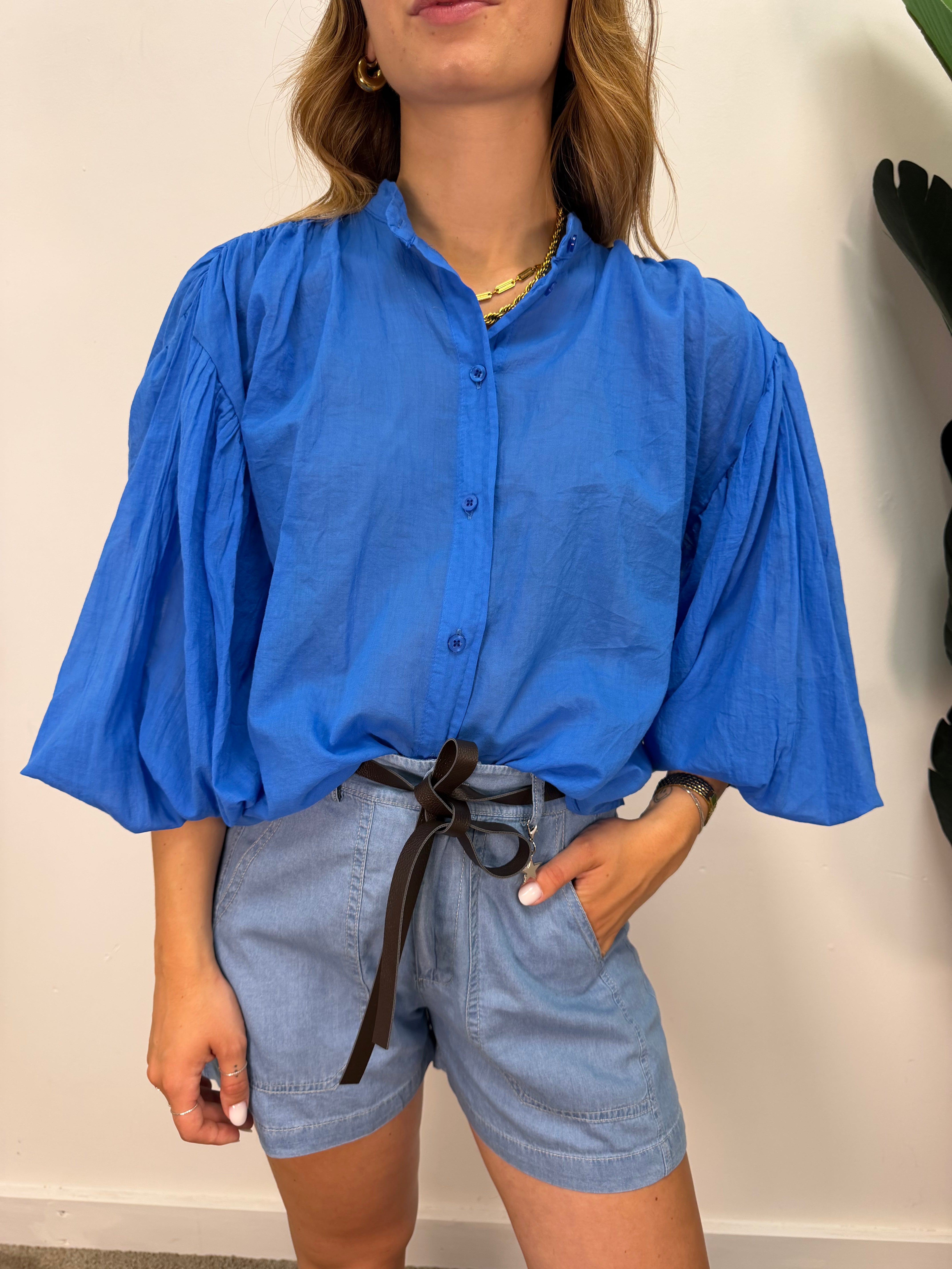 Camicia in mussola di cotone Tensione In