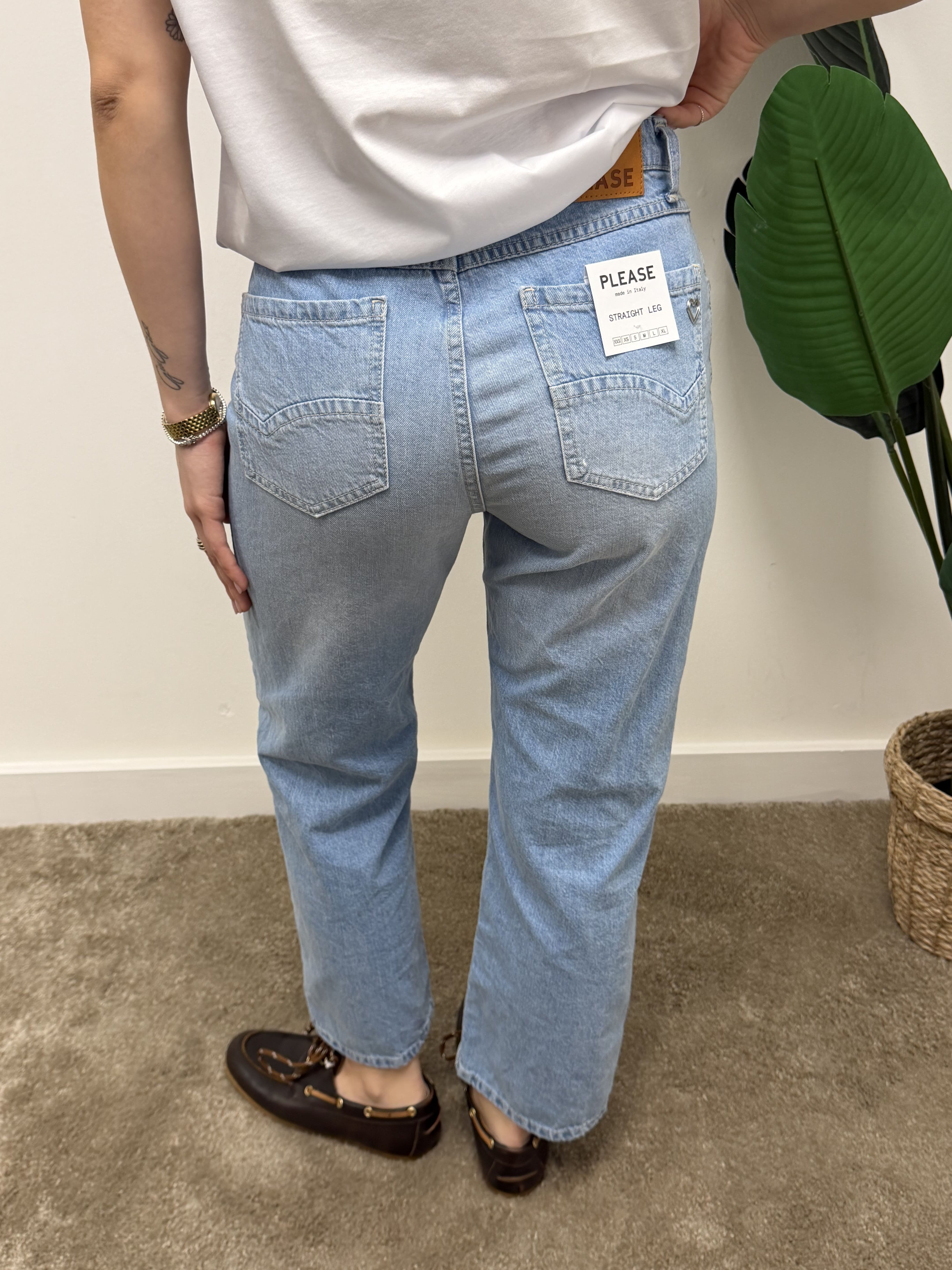 Jeans sigaretta denim chiaro Please