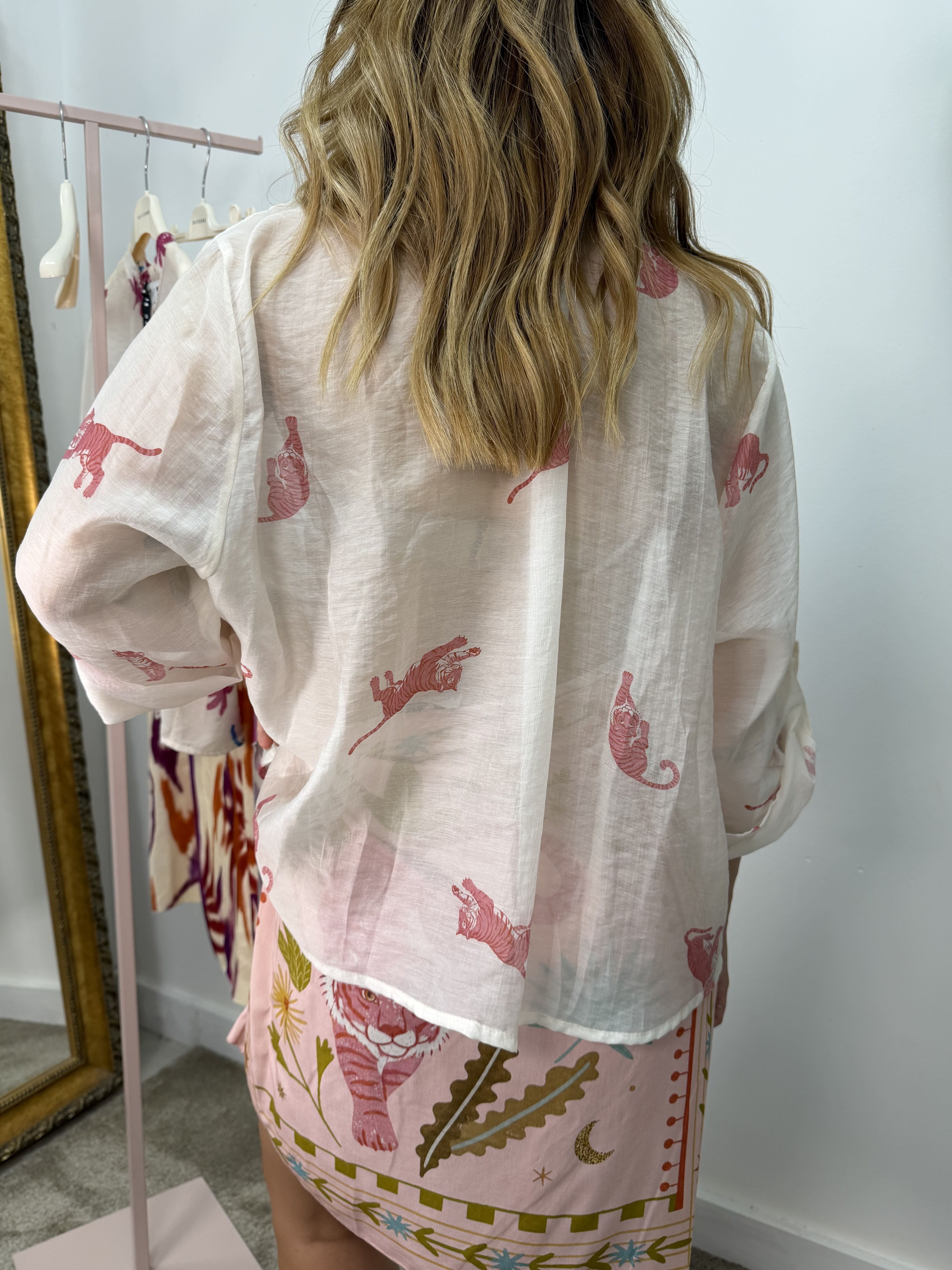 Camicia in mussola stampa "tigri" HaveOne THE ISLAND