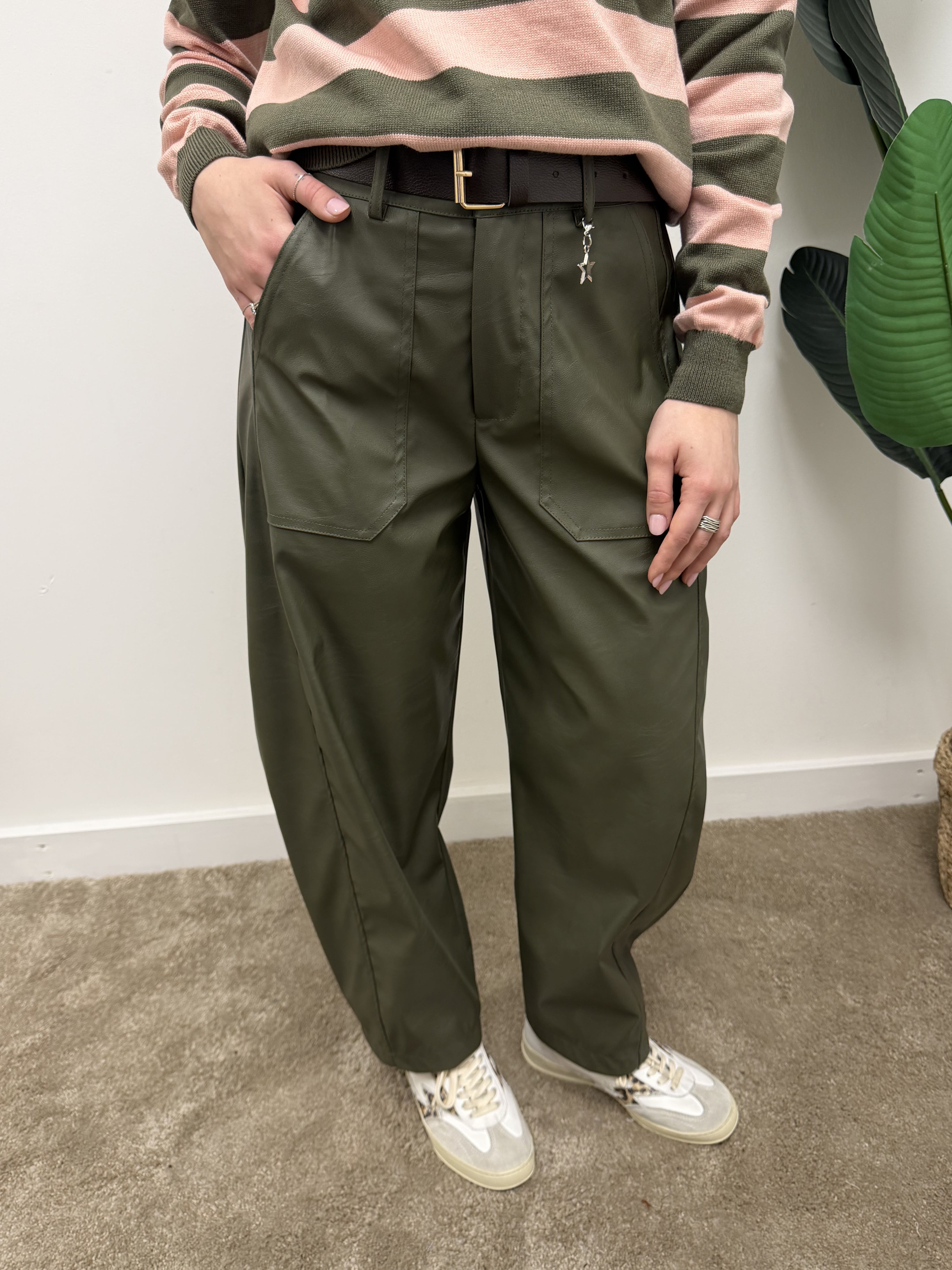 Pantalone stellina in ecopelle Susy Mix