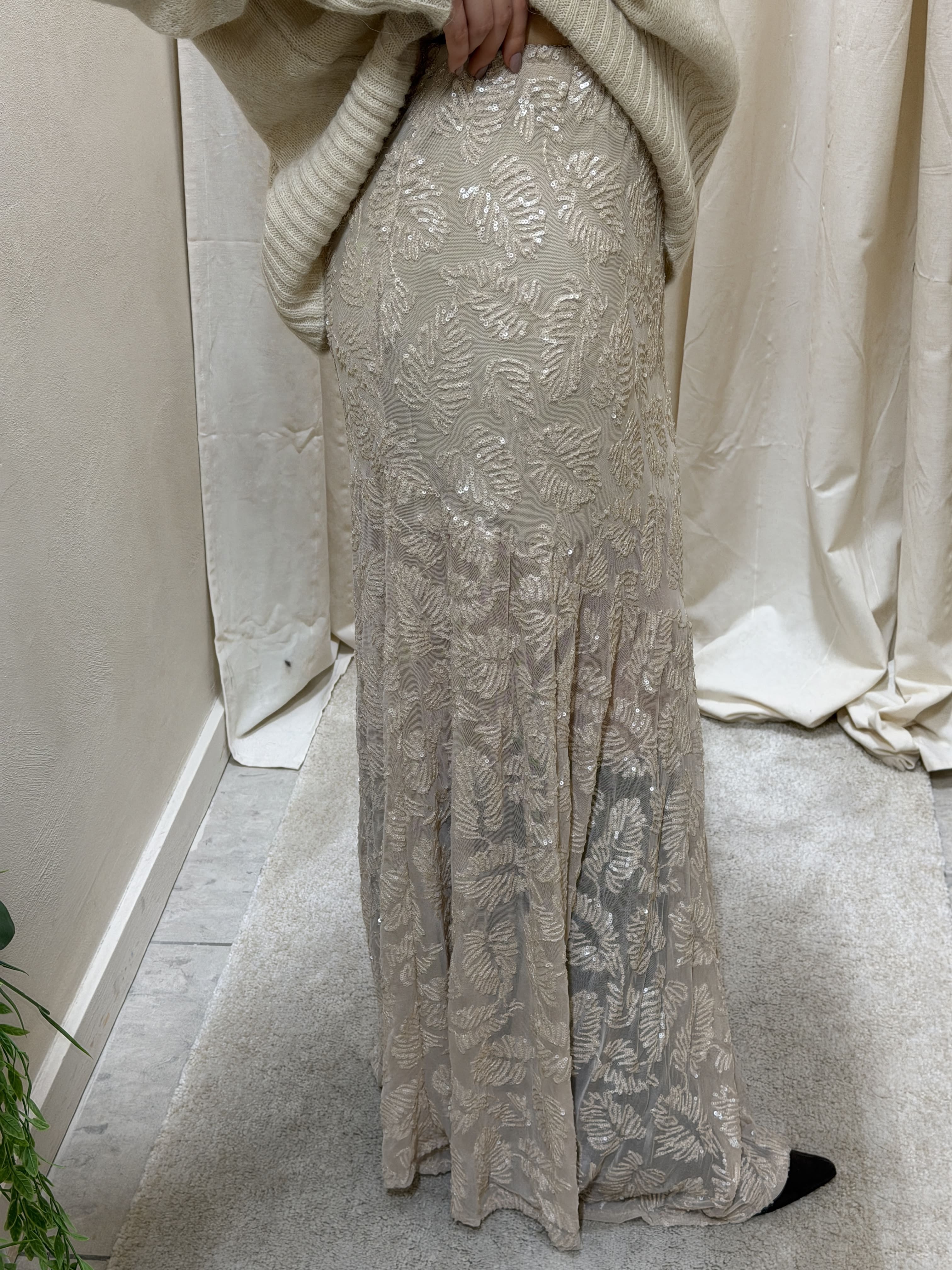 Gonna lunga sirena con paillettes Tensione In