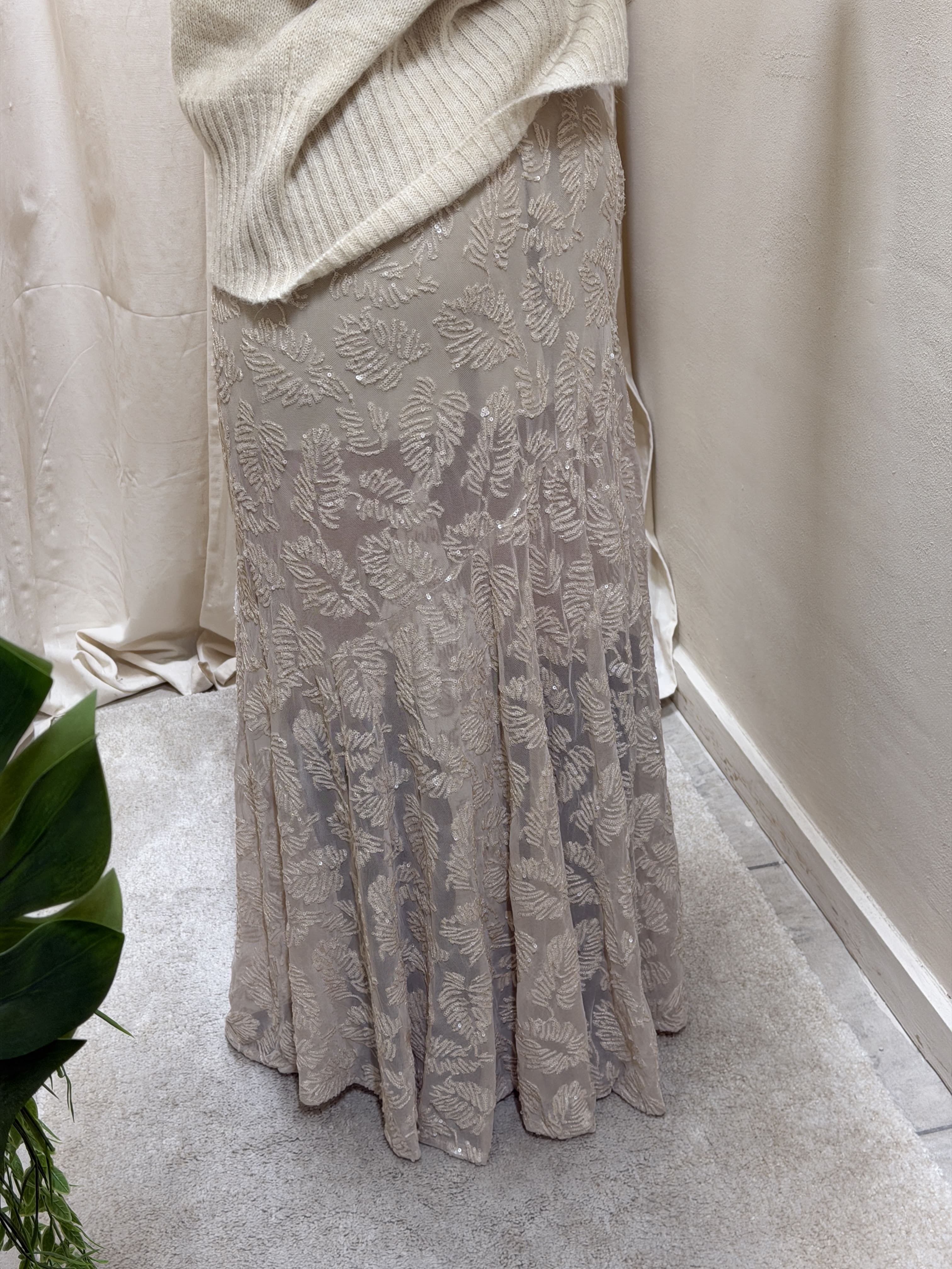 Gonna lunga sirena con paillettes Tensione In