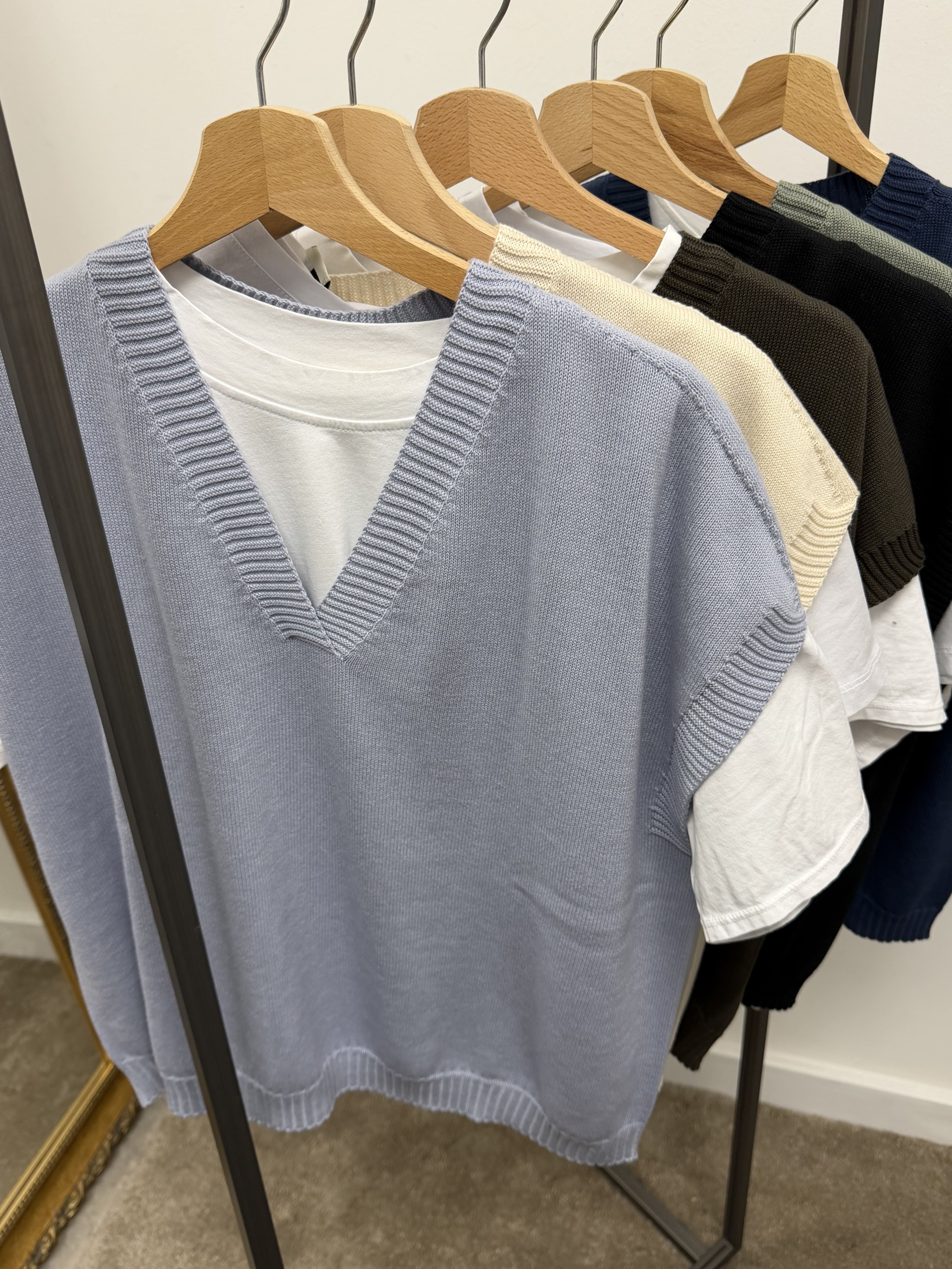 Gilet over in cotone scollo V Susy Mix