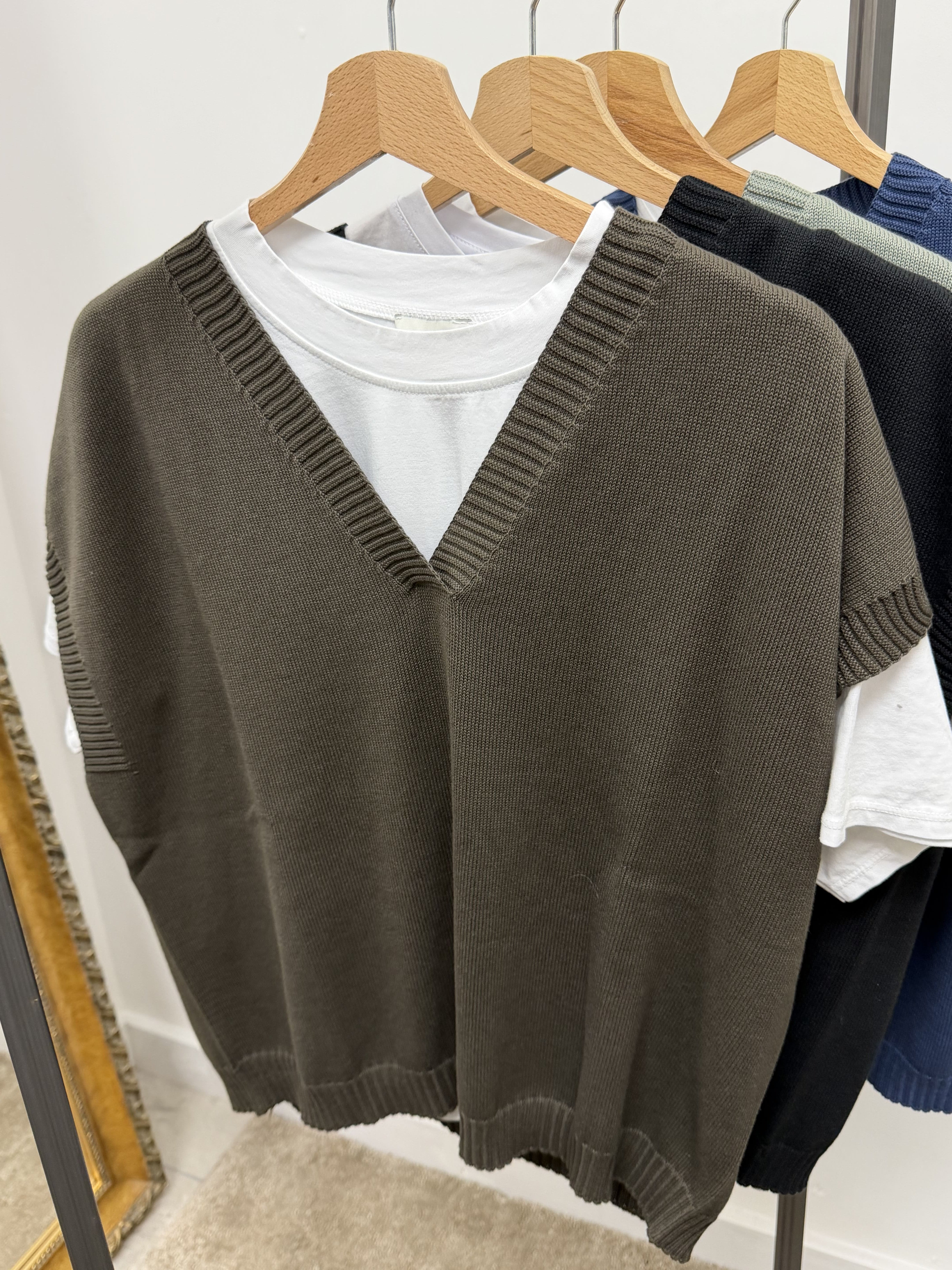 Gilet over in cotone scollo V Susy Mix