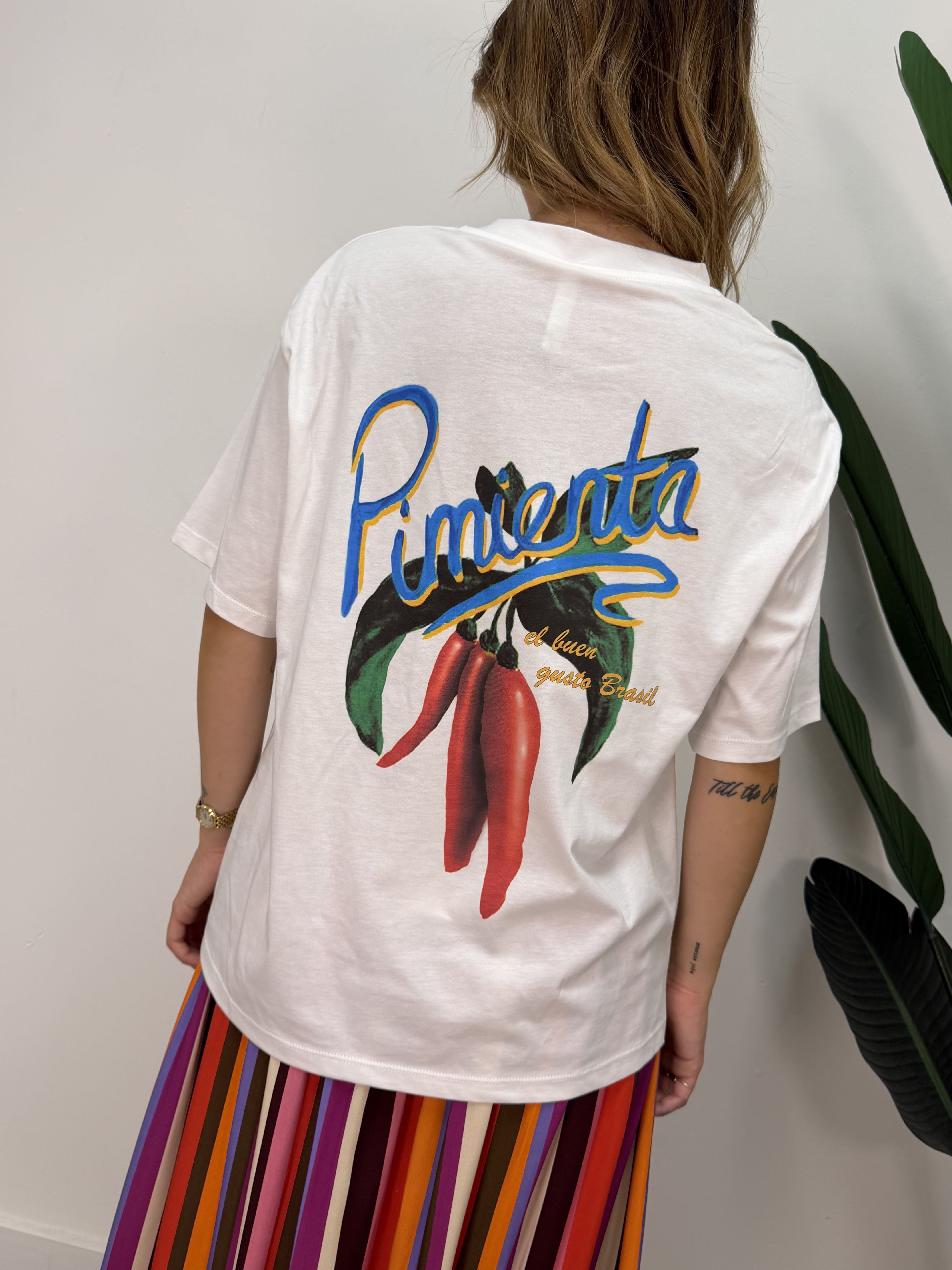 T-shirt con stampa pimienta Tensione In
