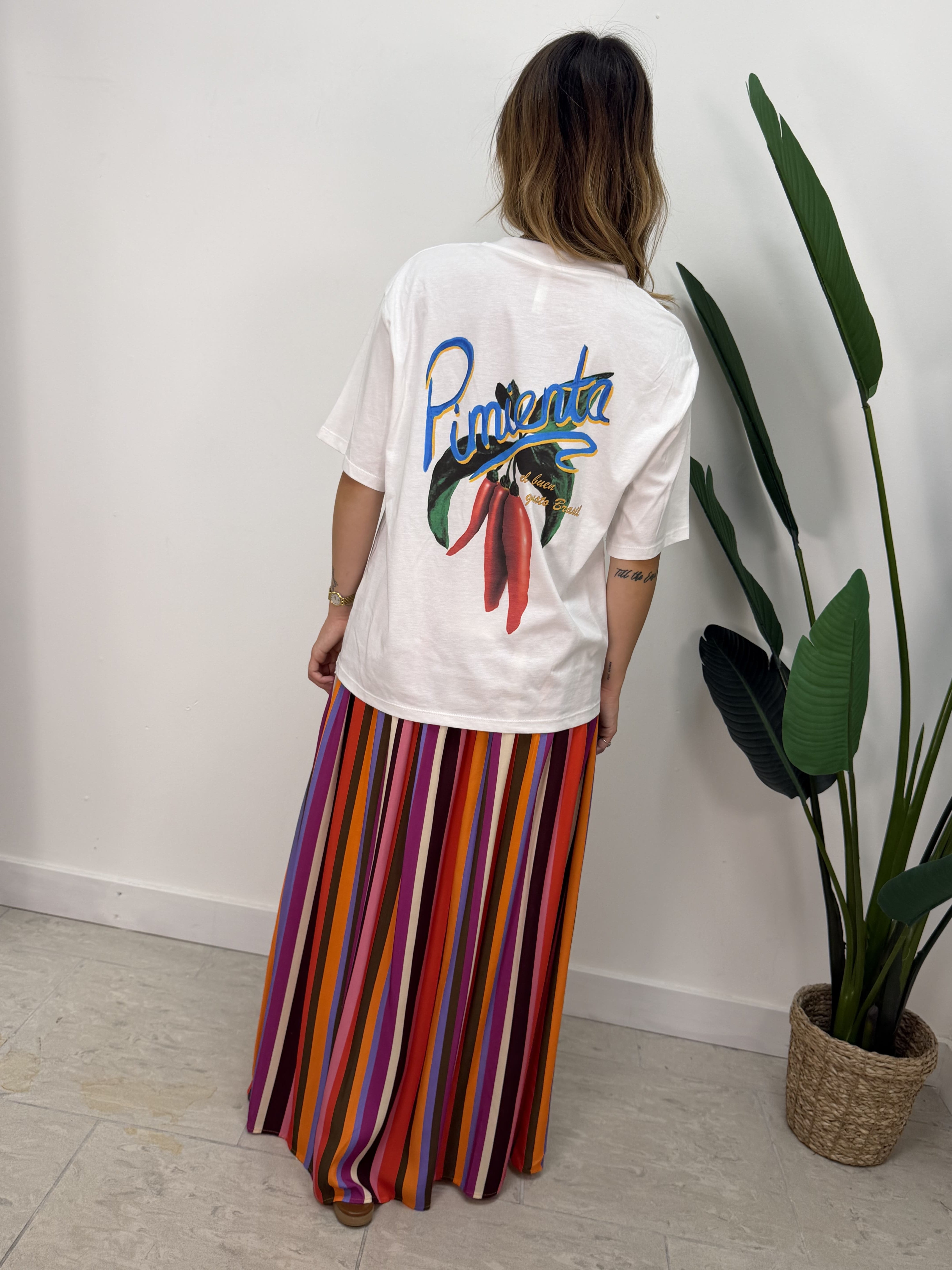 T-shirt con stampa pimienta Tensione In