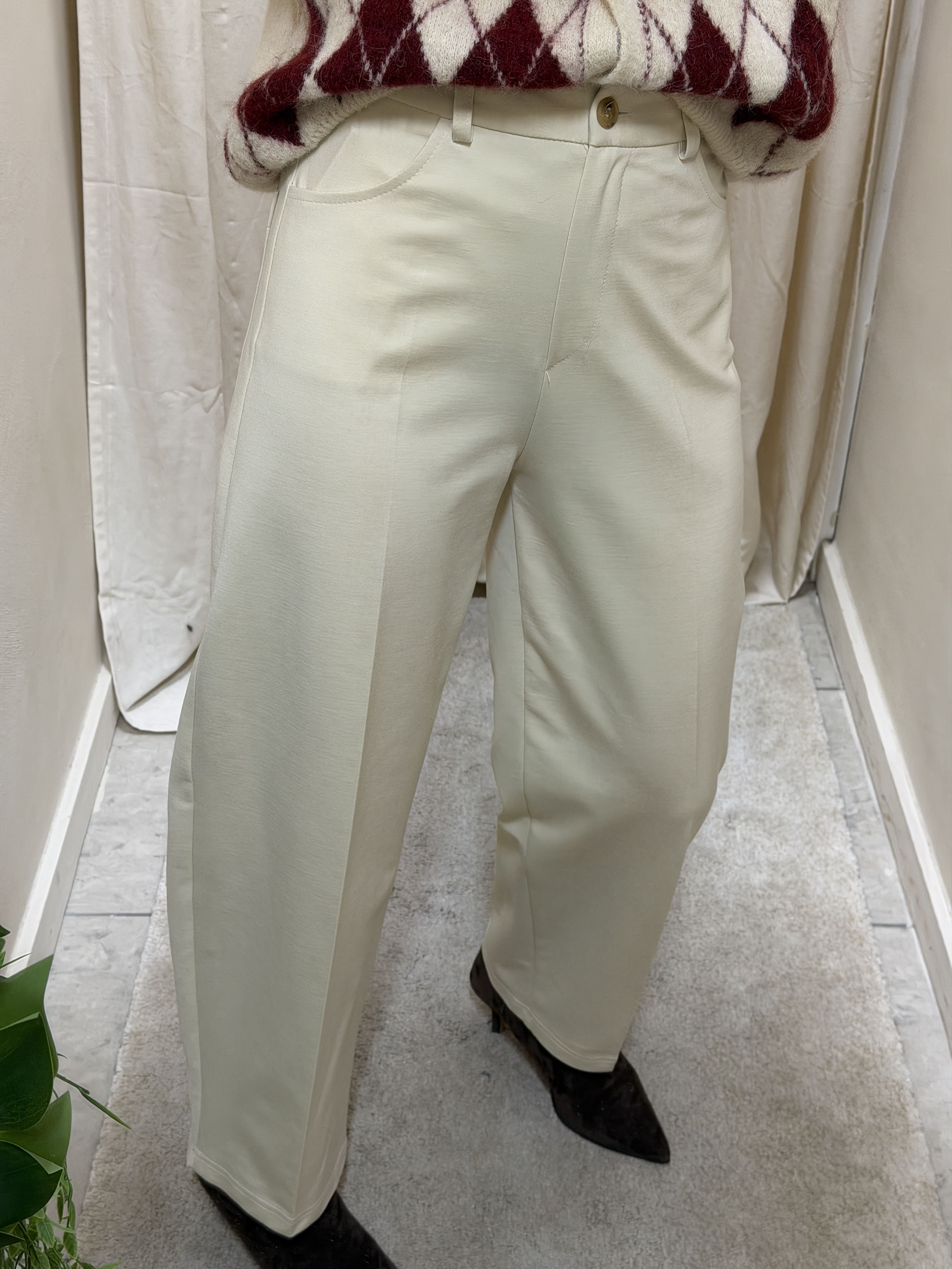 Pantalone barrel in punto Milano Tensione In