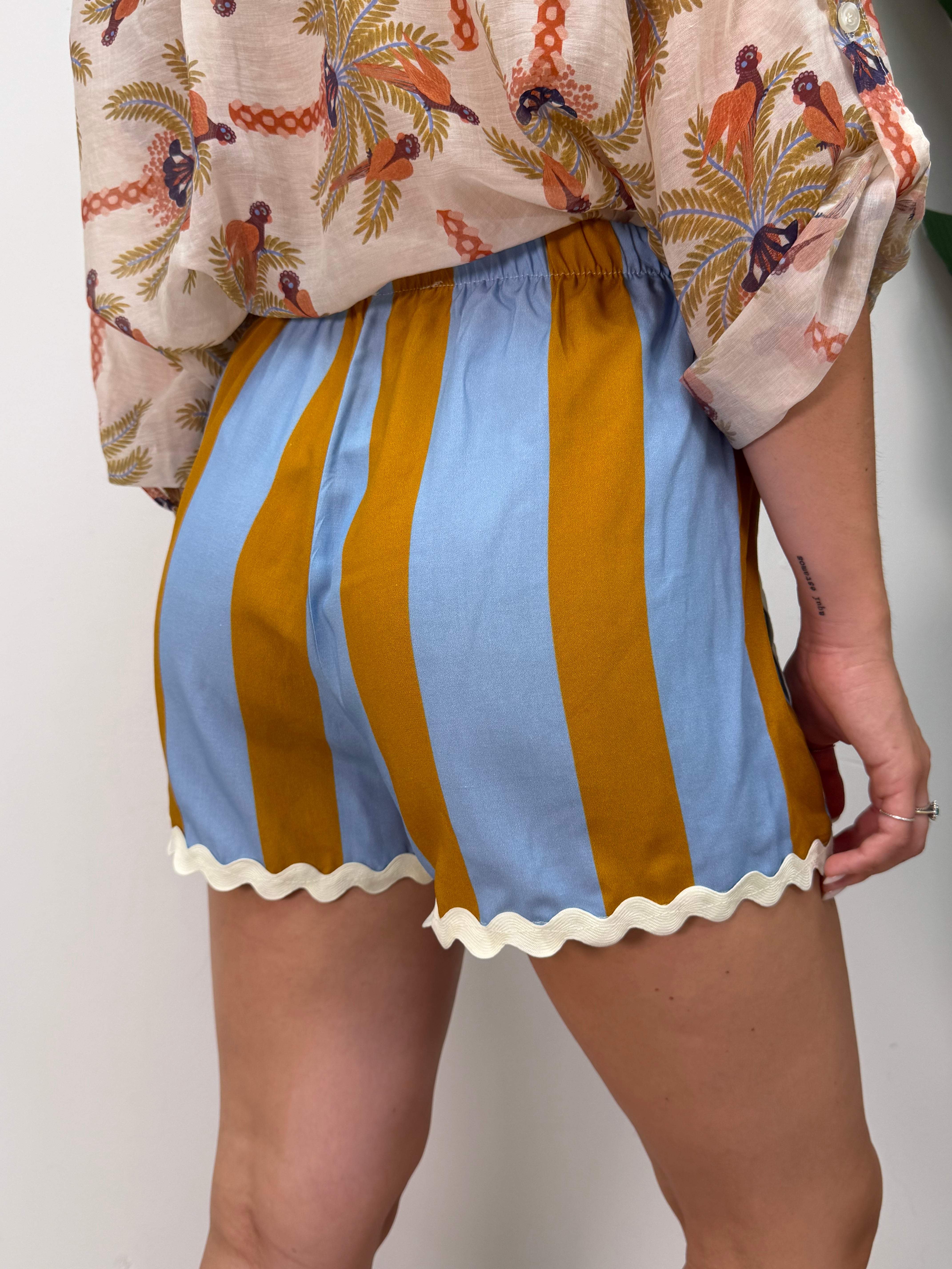 Short boxer stampa righe con passamaneria HaveOne