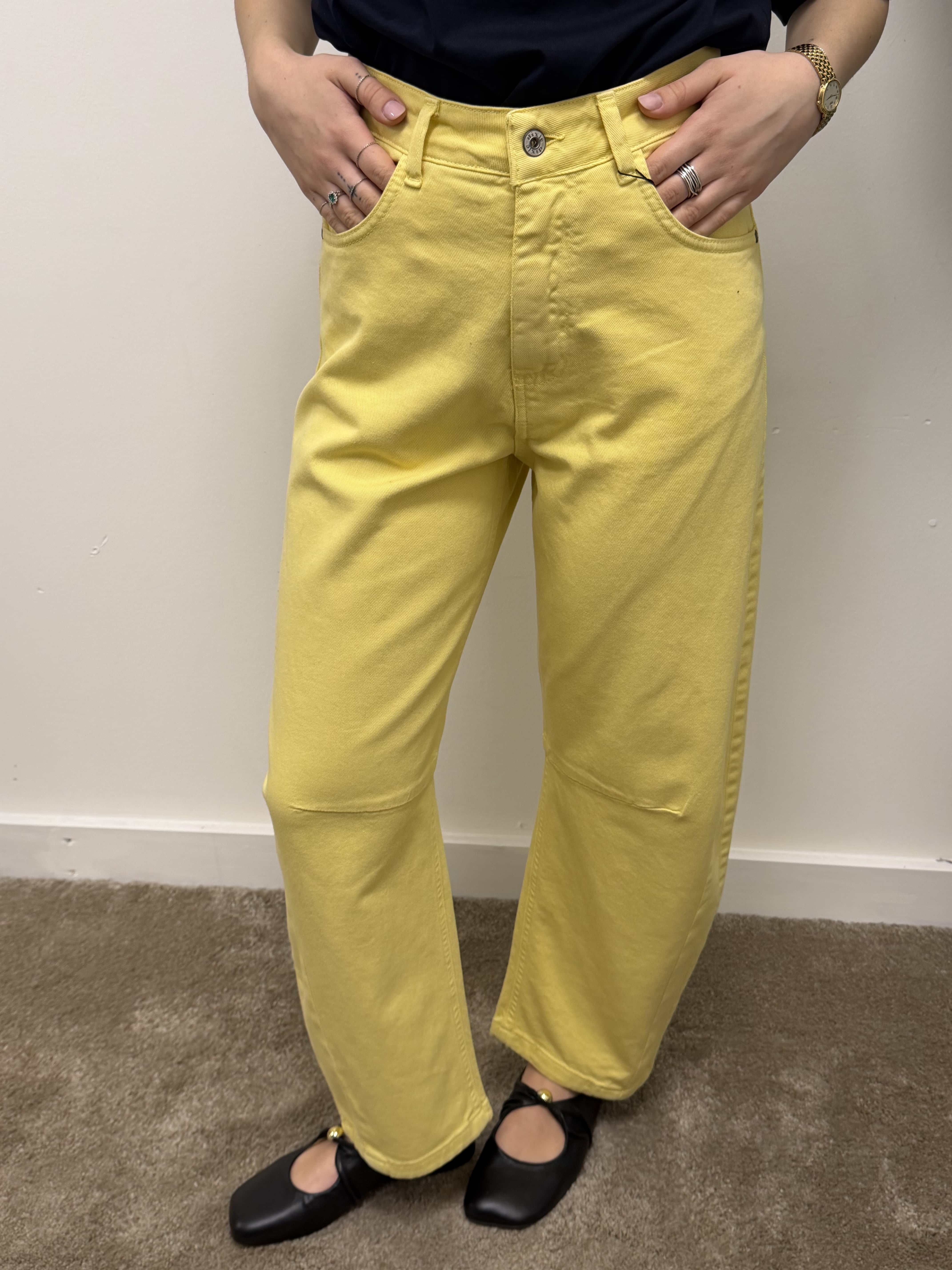 Pantalone denim balloon colorato Dixie