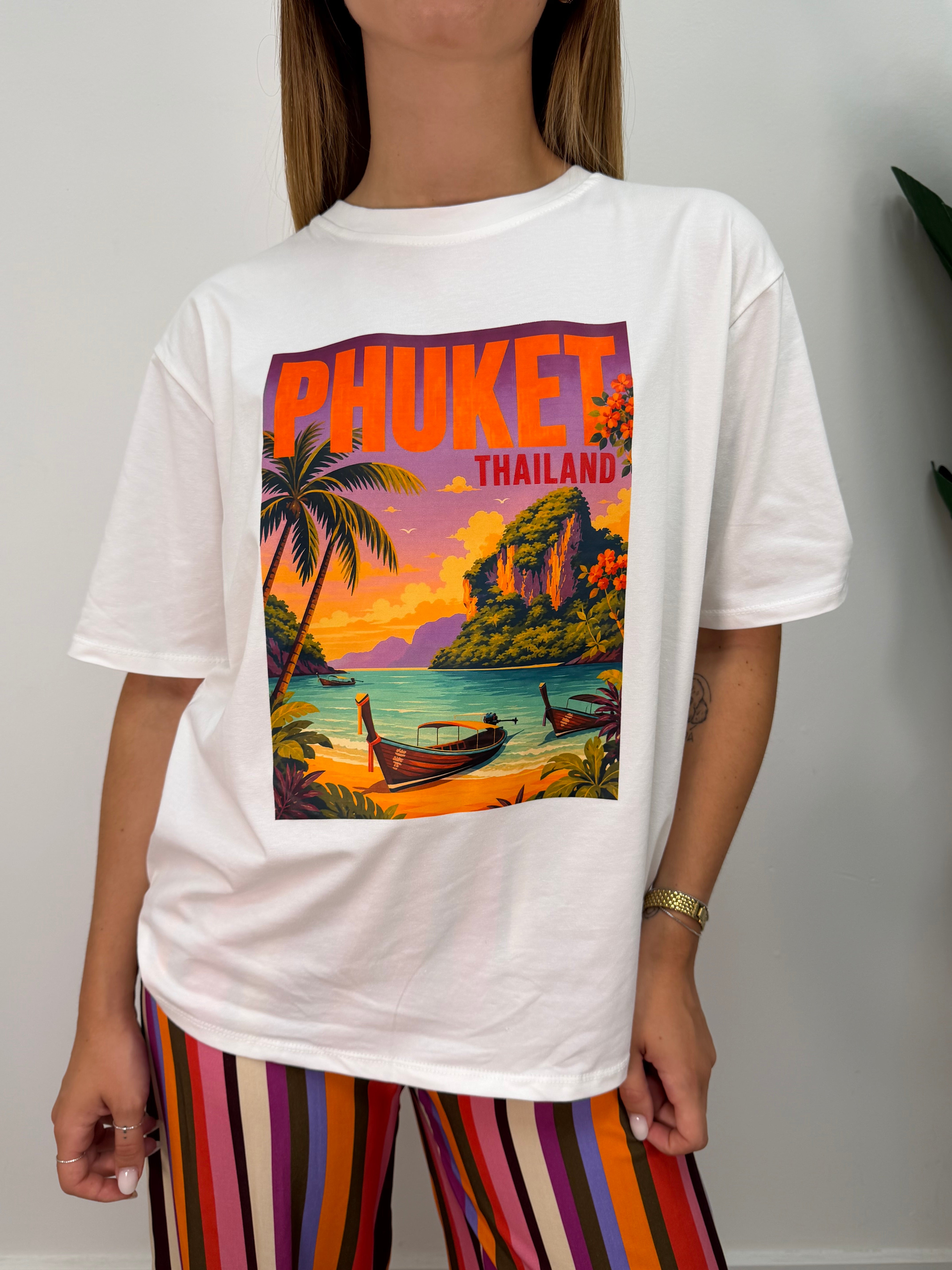T-shirt francobollo Phuket Susy Mix