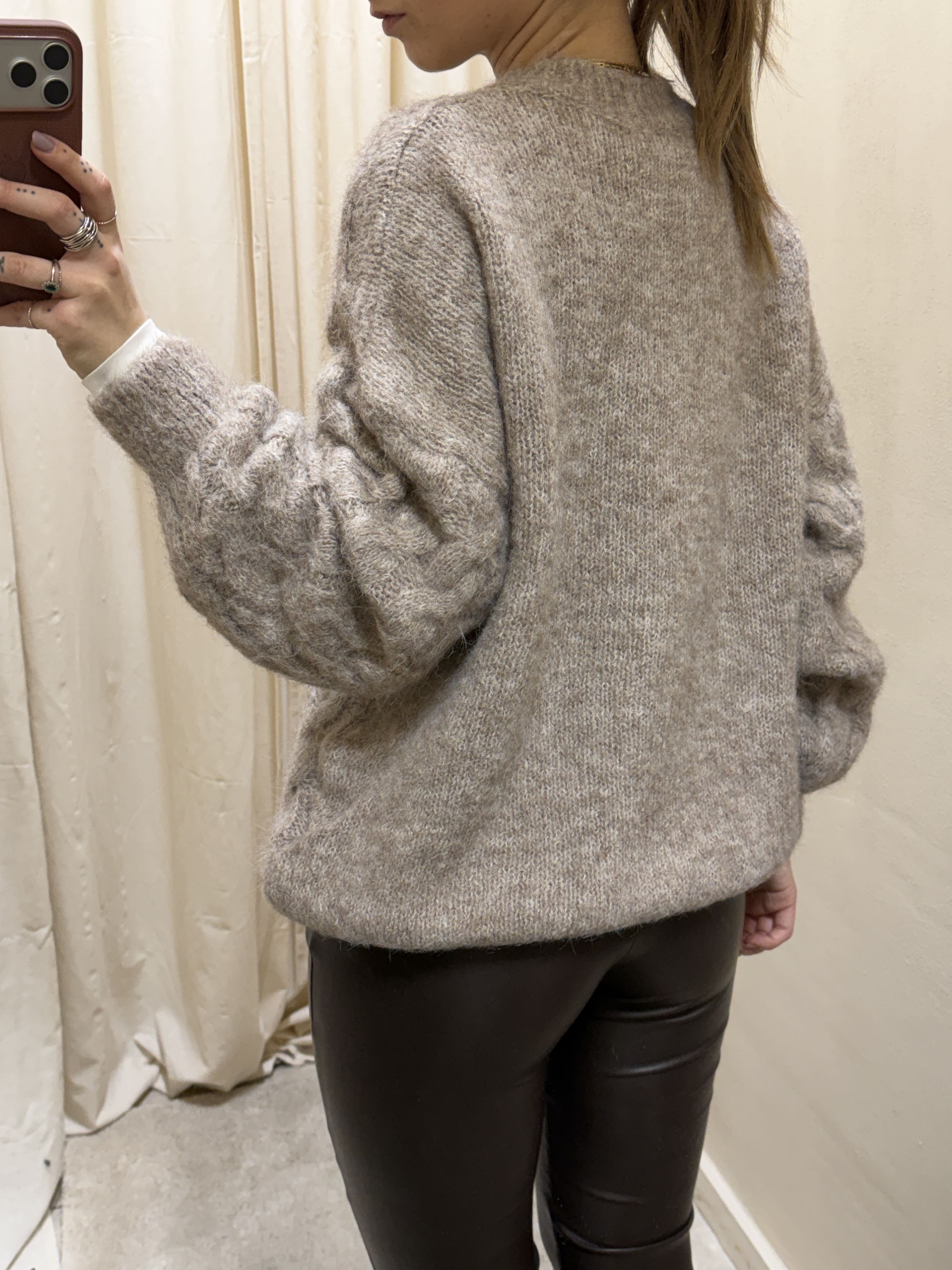 Maglione girocollo treccia MyD