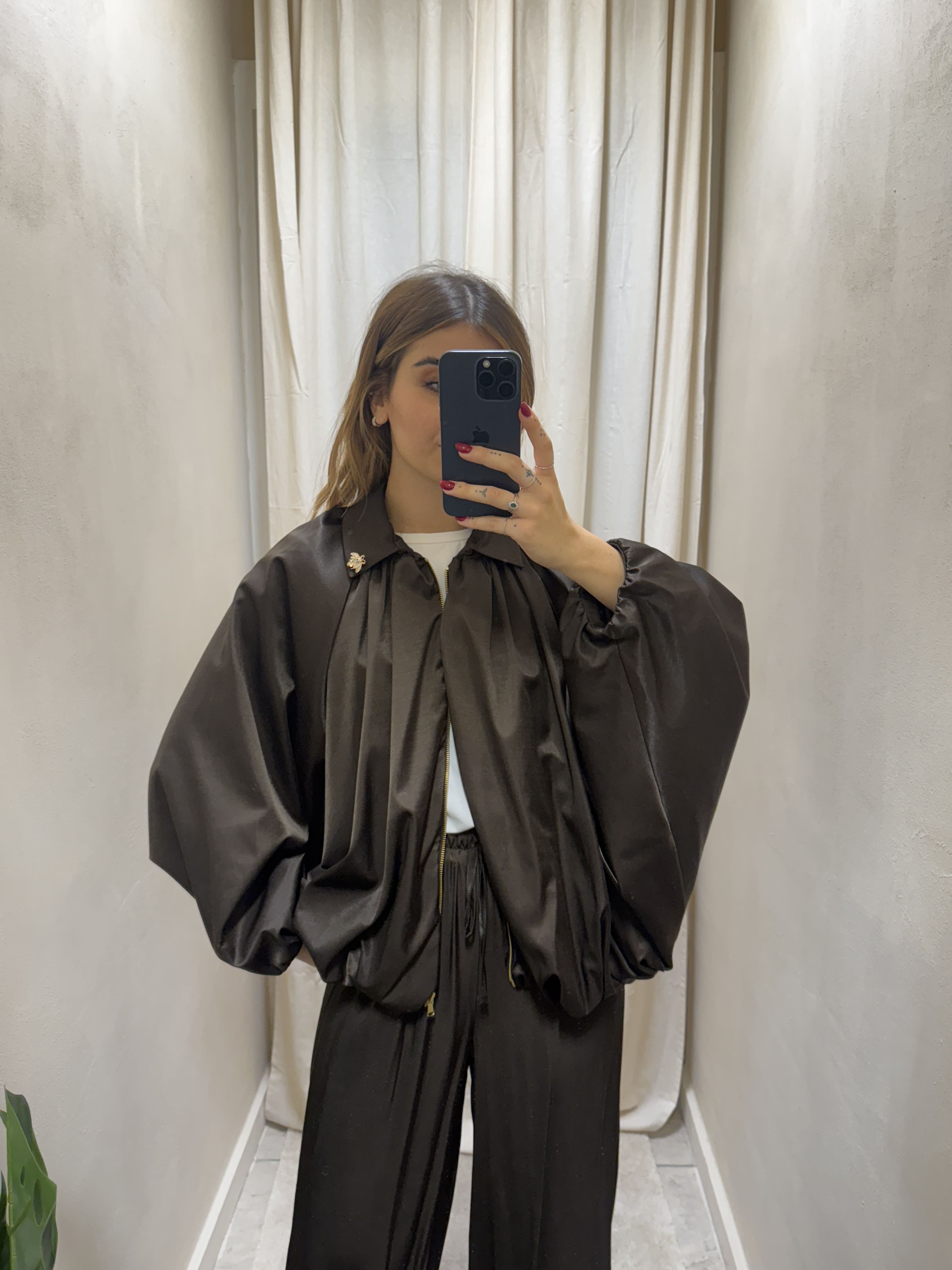 Bomber over in viscosa manica raglan Susy Mix