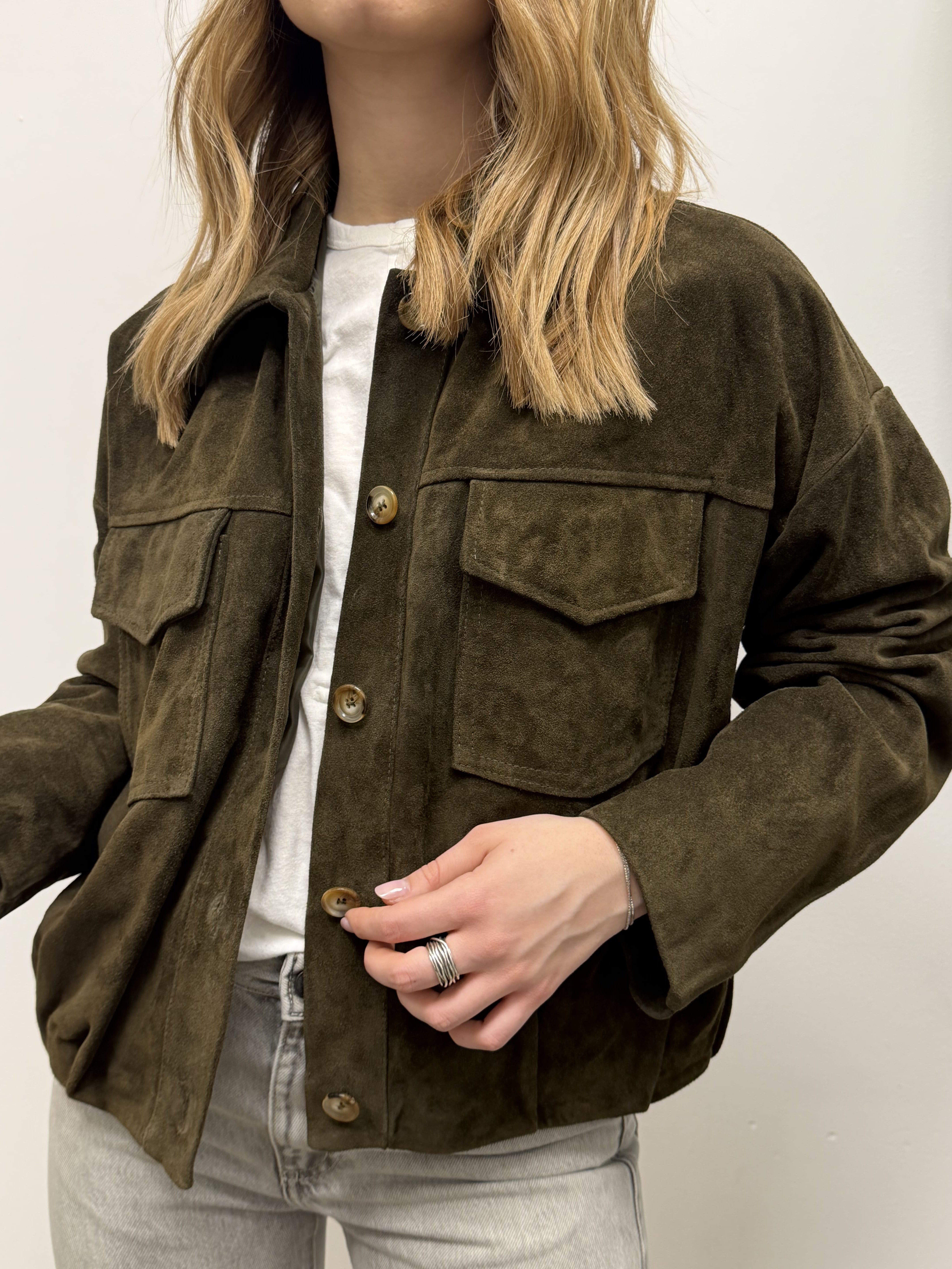 Bomber in vera pelle scamosciata VICOLO