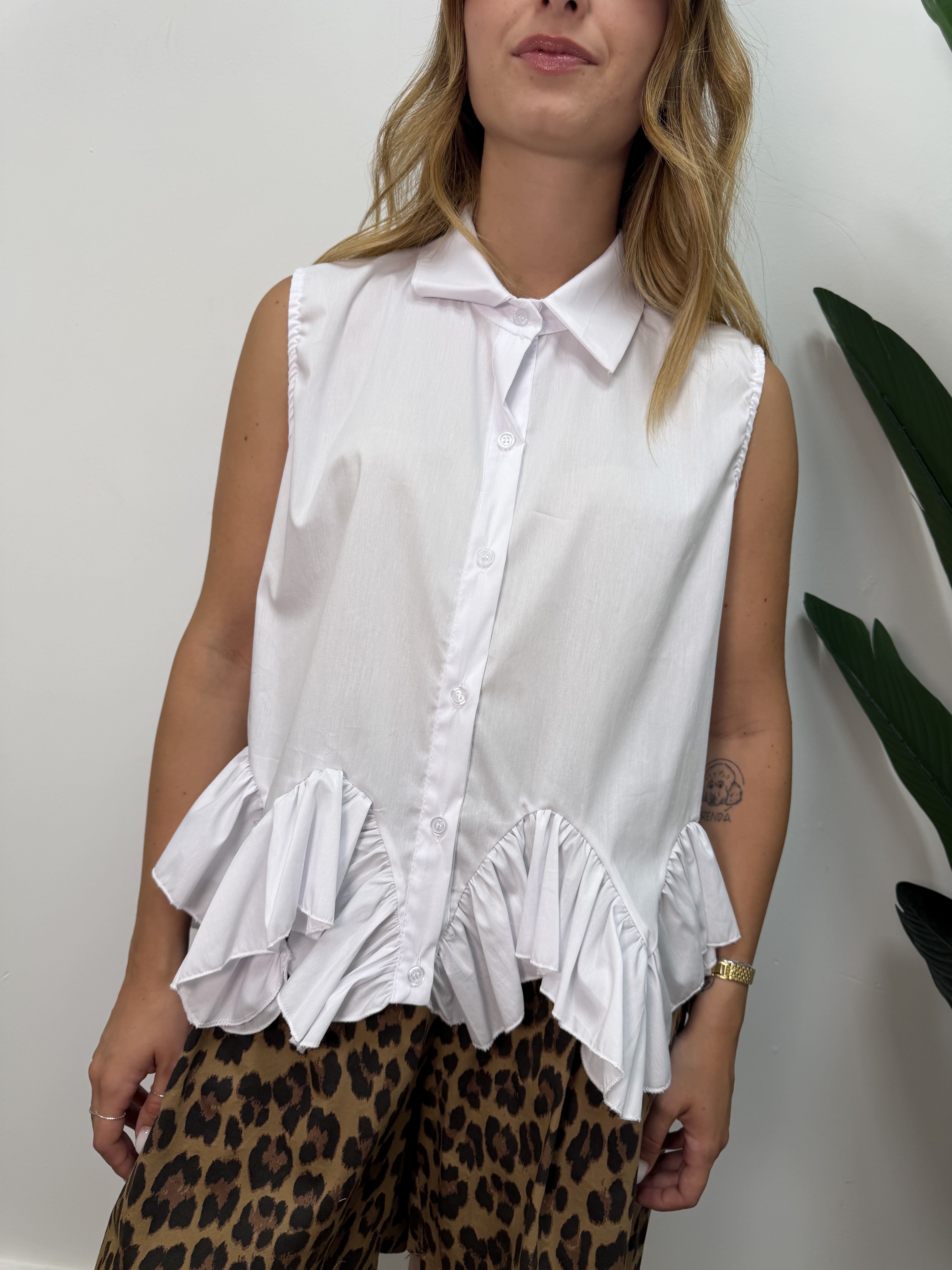 Camicia smanicata con rouches MyD