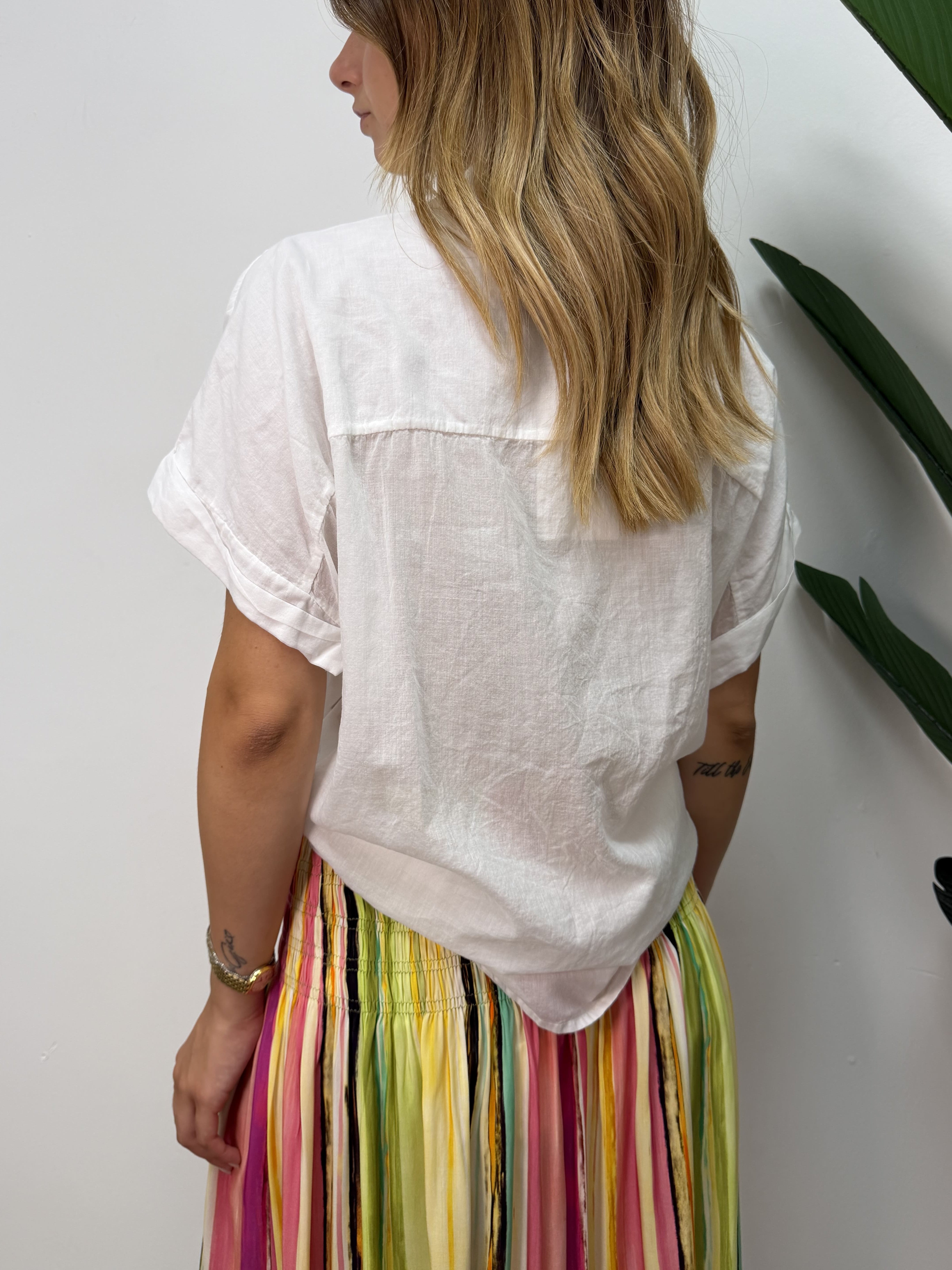 Camicia mezza manica in mussola di cotone Susy Mix